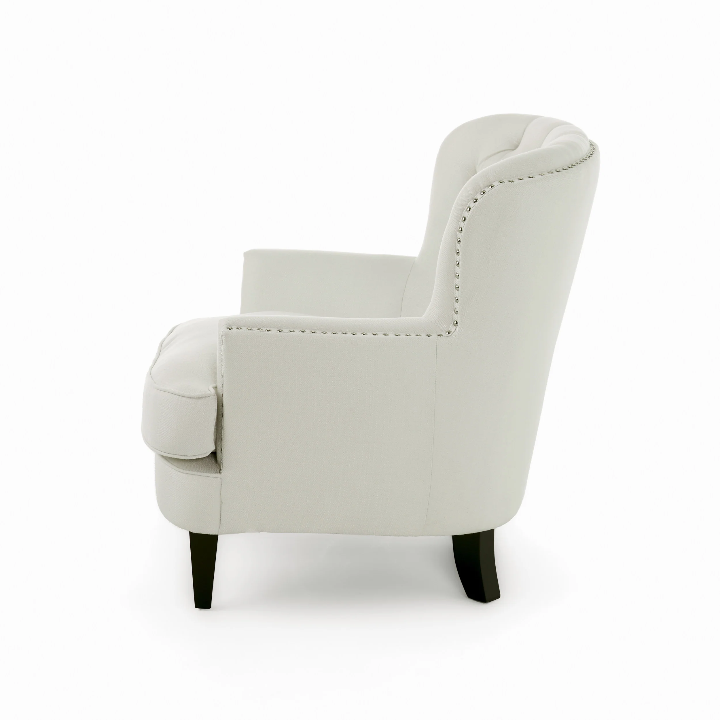 Alfred Button Tufted Fabric Club Chair - furnishings