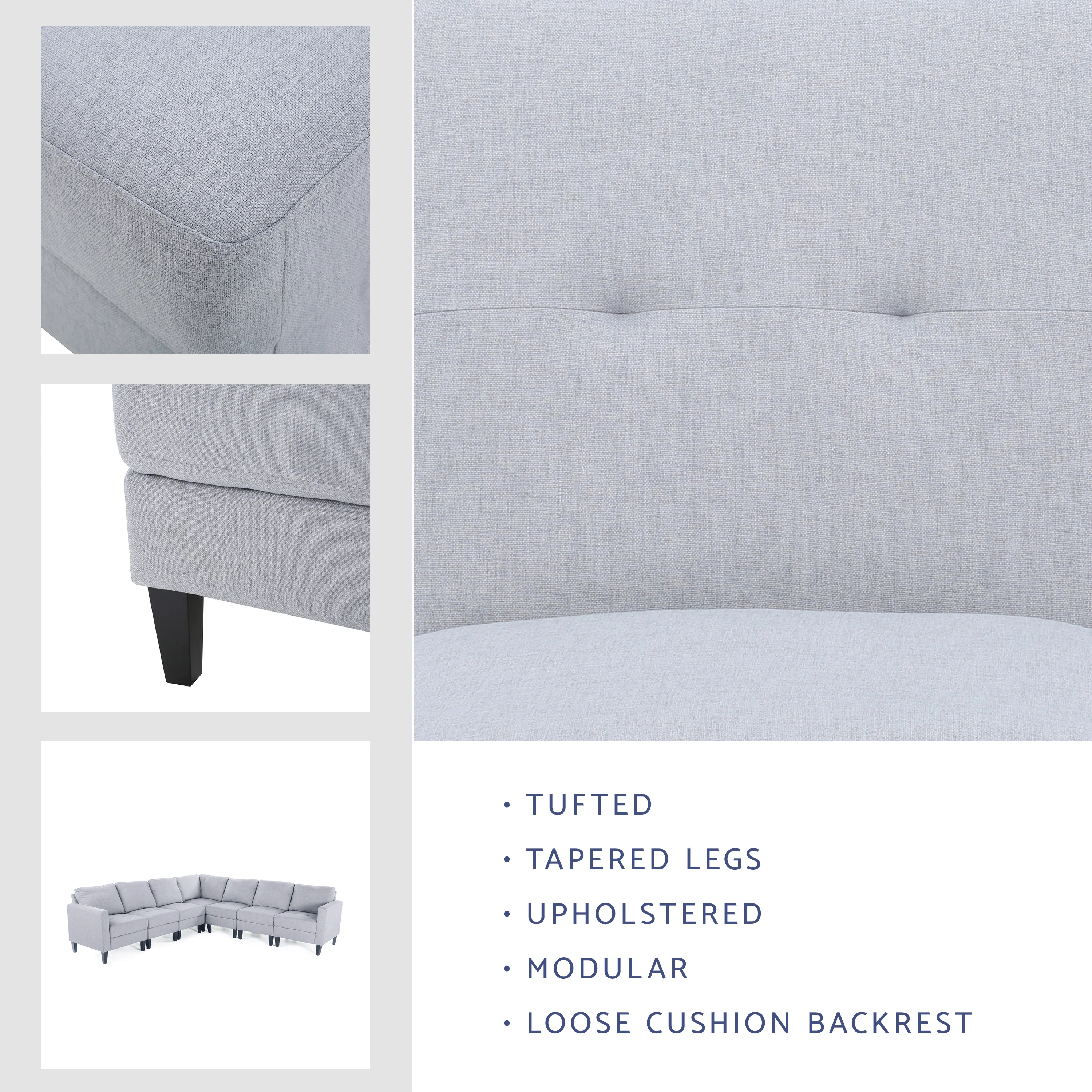 Bridger 7 Piece Versatile Fabric Sectional Couch - furnishings