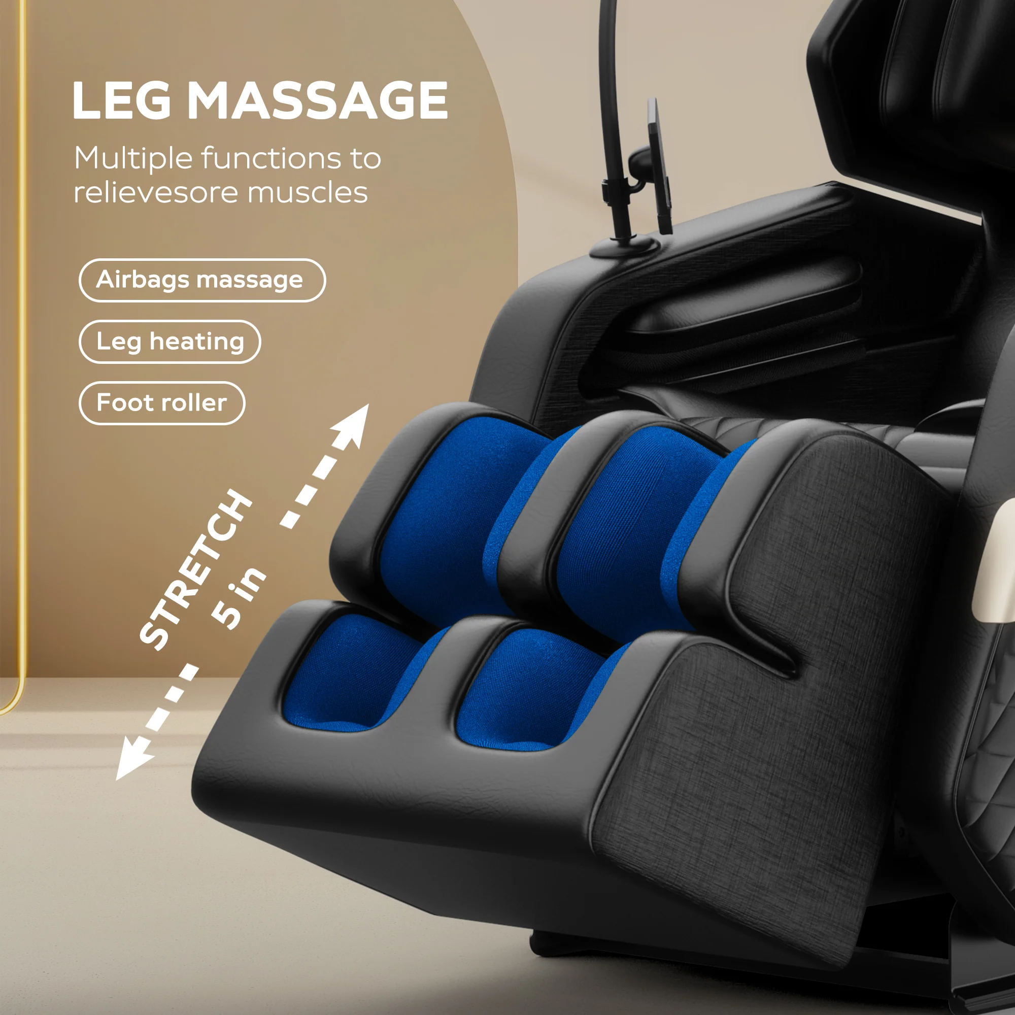 New Full Body Massage Chair with Zero Gravity and Air Pressure - furnishings