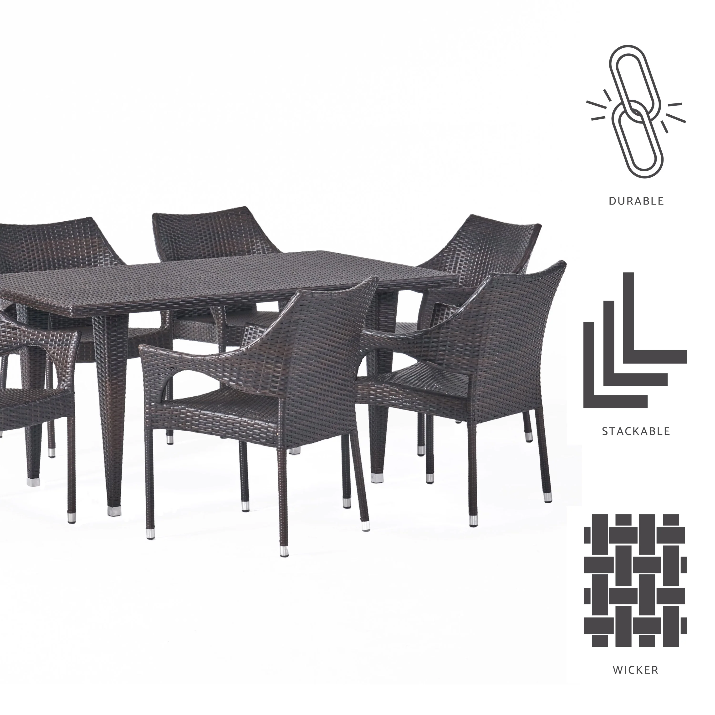 Del Mar 7-piece Outdoor Dining Set - furnishings