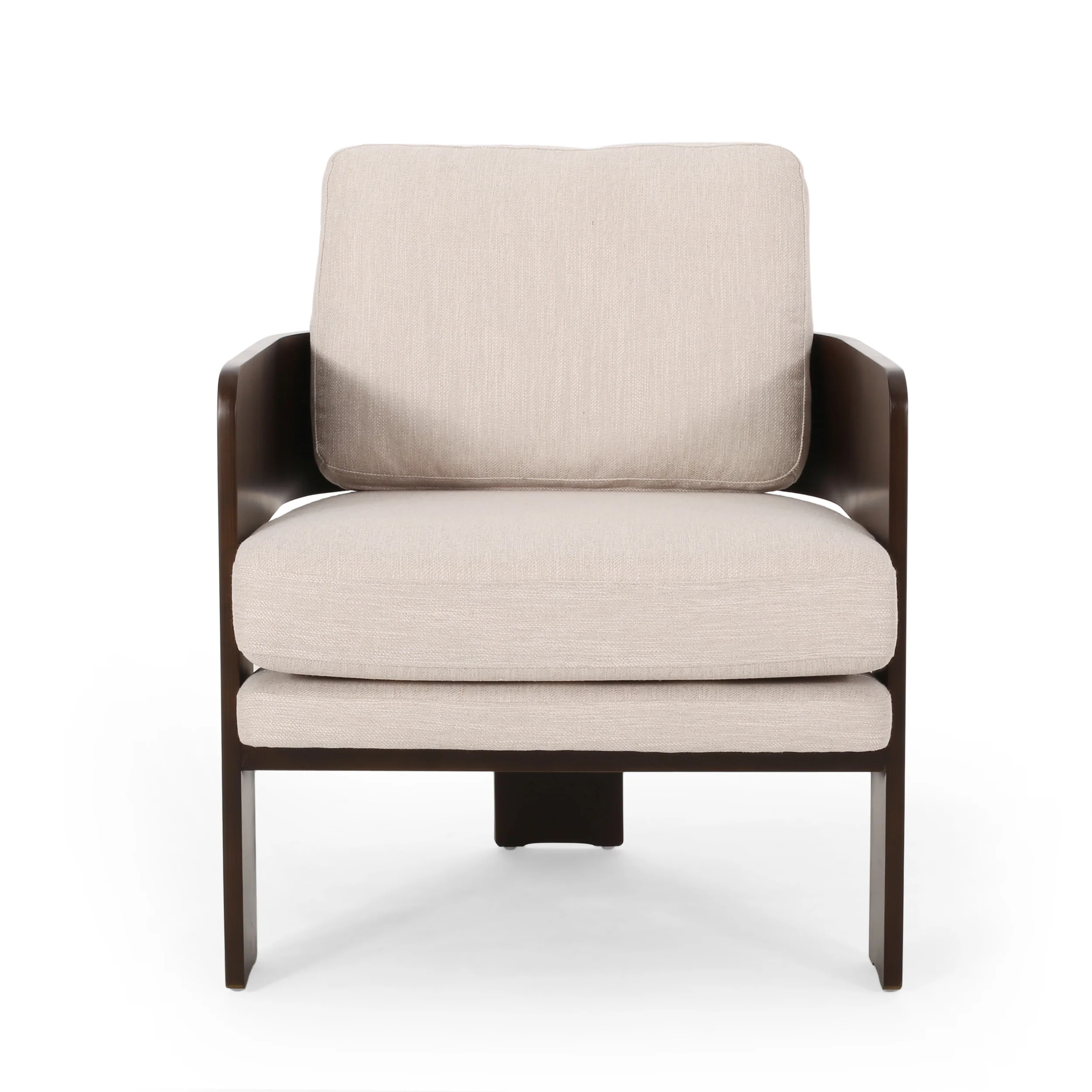 Grover Mid-Century Modern Fabric Bentwood Accent Chair - furnishings
