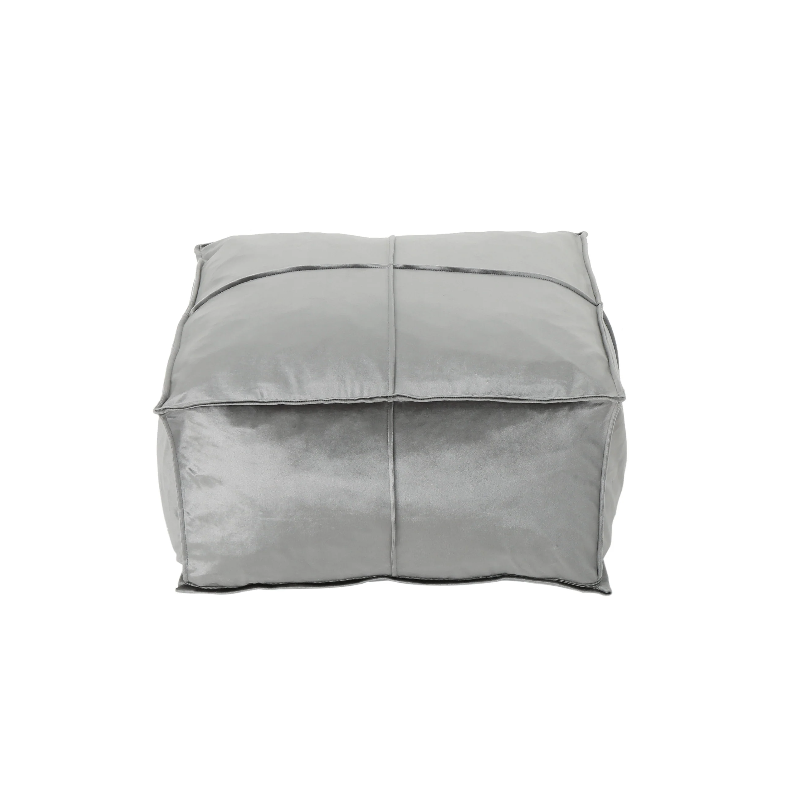 Cytheria Velvet Square Bean Bag Ottoman - furnishings