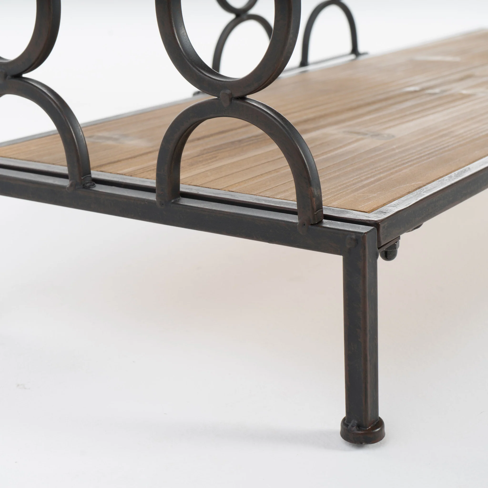 Varcan Modern Industrial 2 Shelf Firwood Bookcase - furnishings