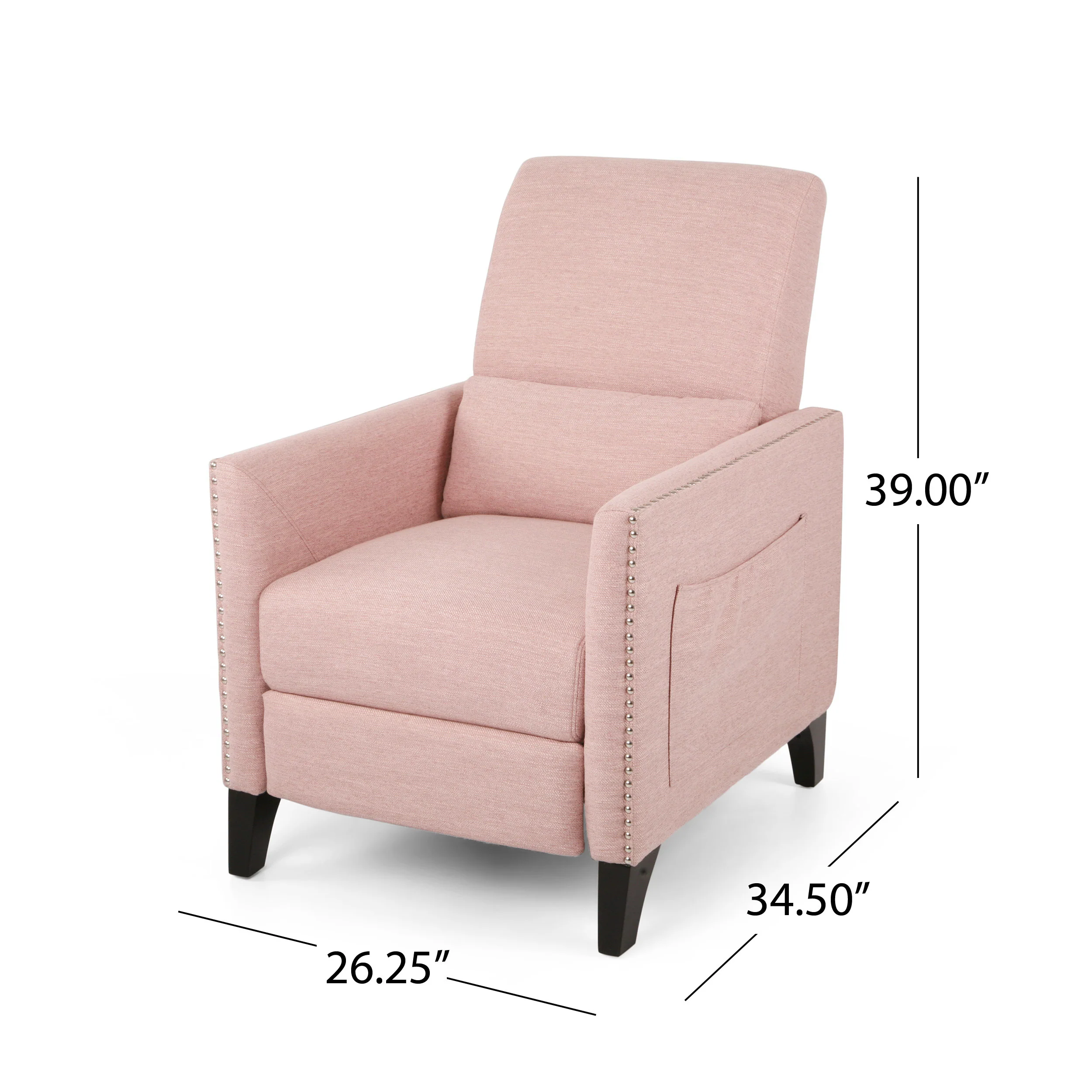 Williamgsburg Contemporary Fabric Push Back Recliner - furnishings