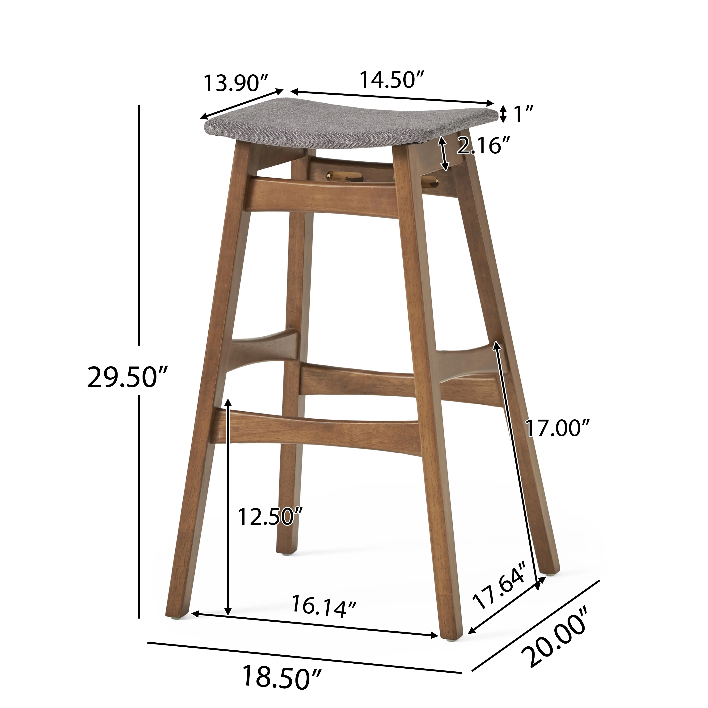Oster Mid Century Design 30-Inch Bar Stools (Set of 2) - furnishings