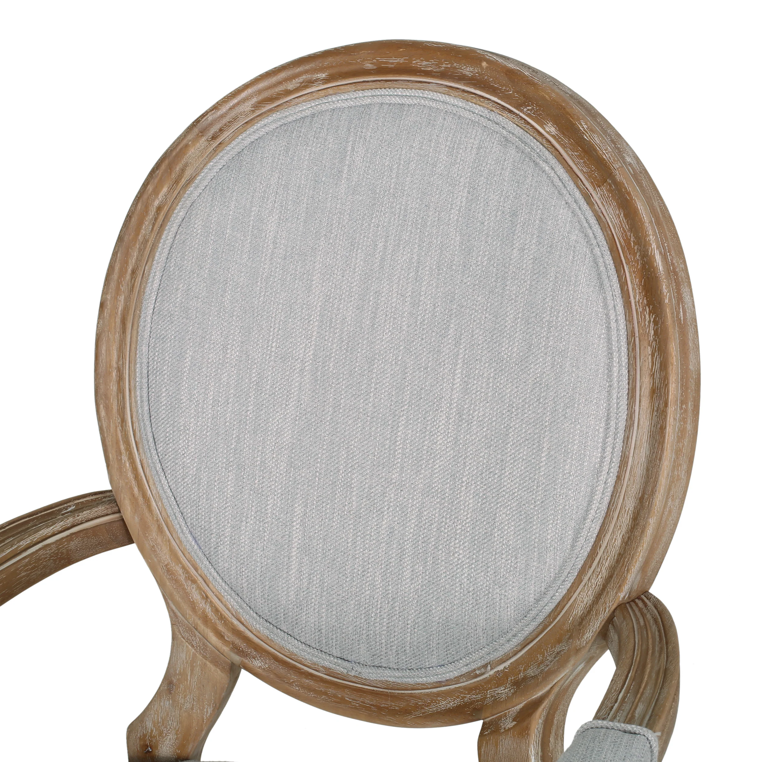 Comisky French Country Fabric Upholstered Wood Expandable 7 Piece Dining Set - furnishings
