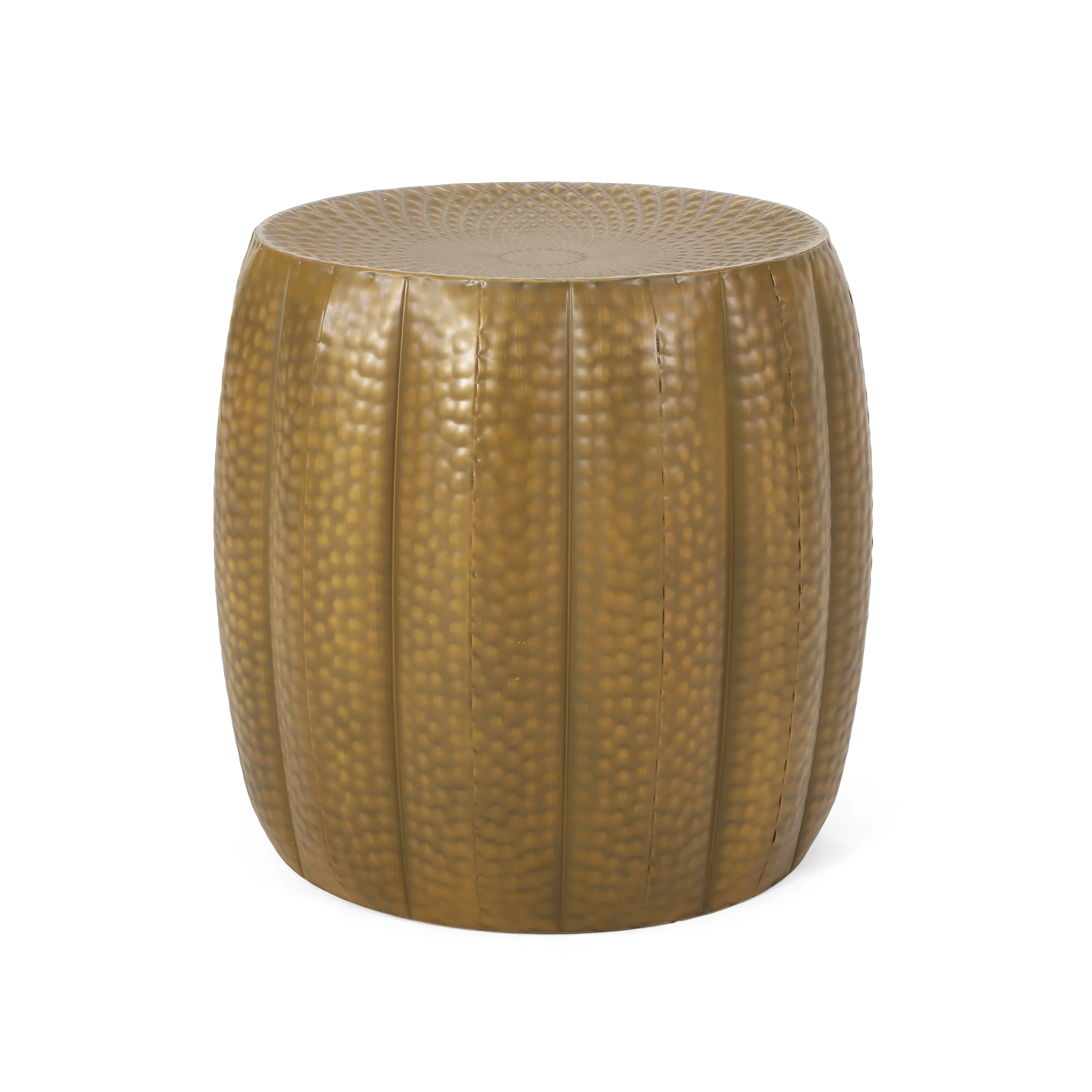 Craigue Modern Iron Mandala Pumpkin Side Table - furnishings