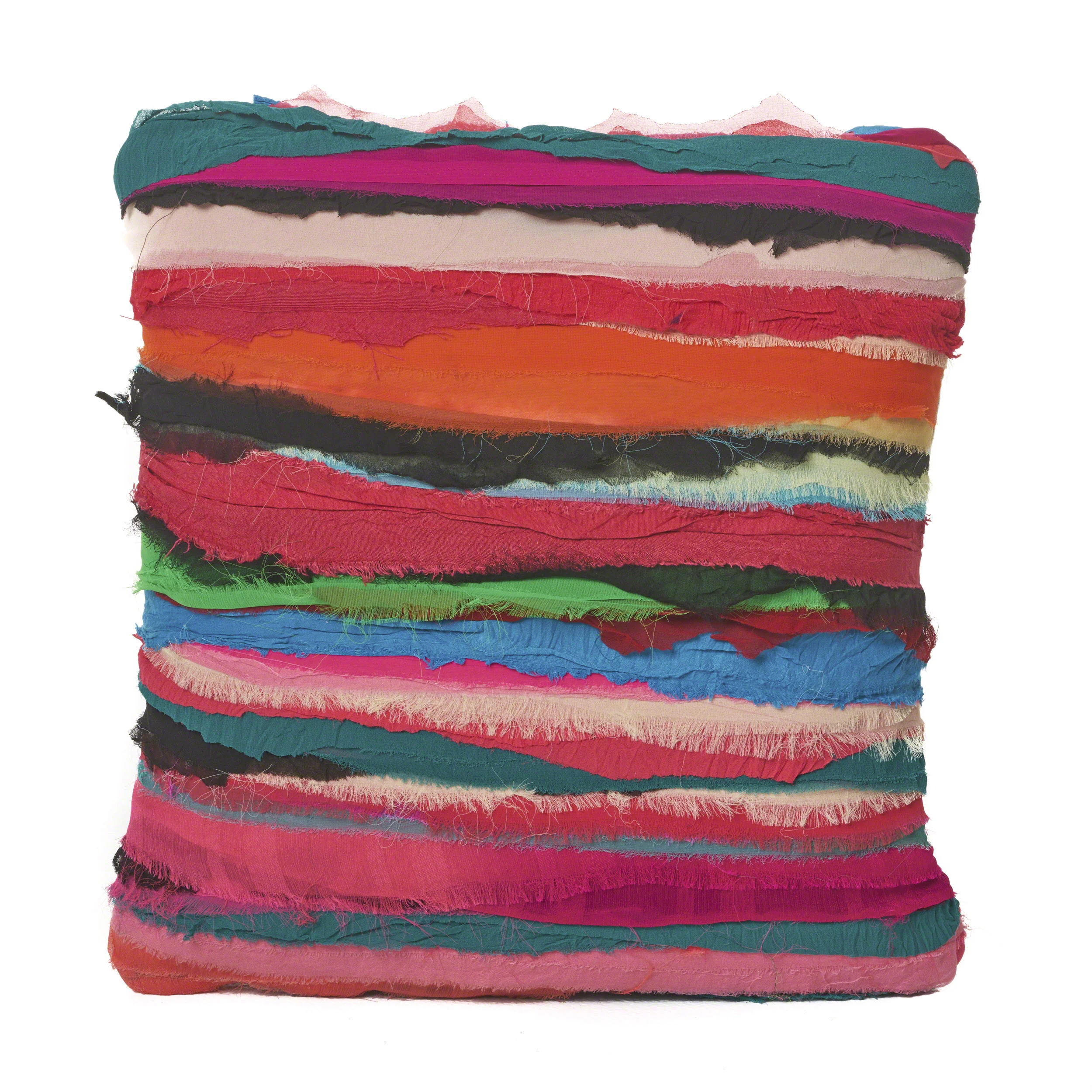 Rooney Handcrafted Boho Recycled Fabric Pillow - furnishings