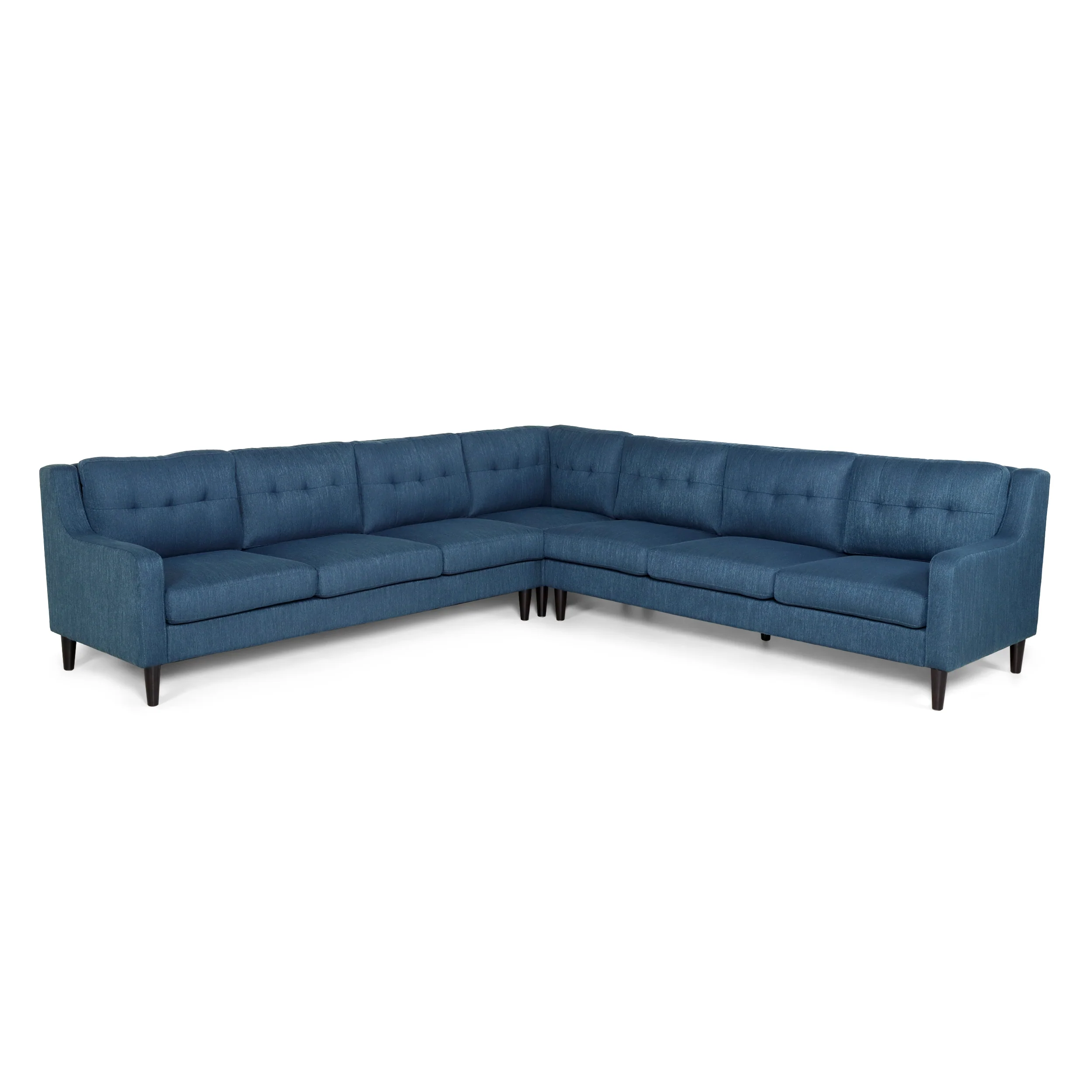 McCone Contemporary Tufted Fabric 7 Seater Sectional Sofa Set - furnishings
