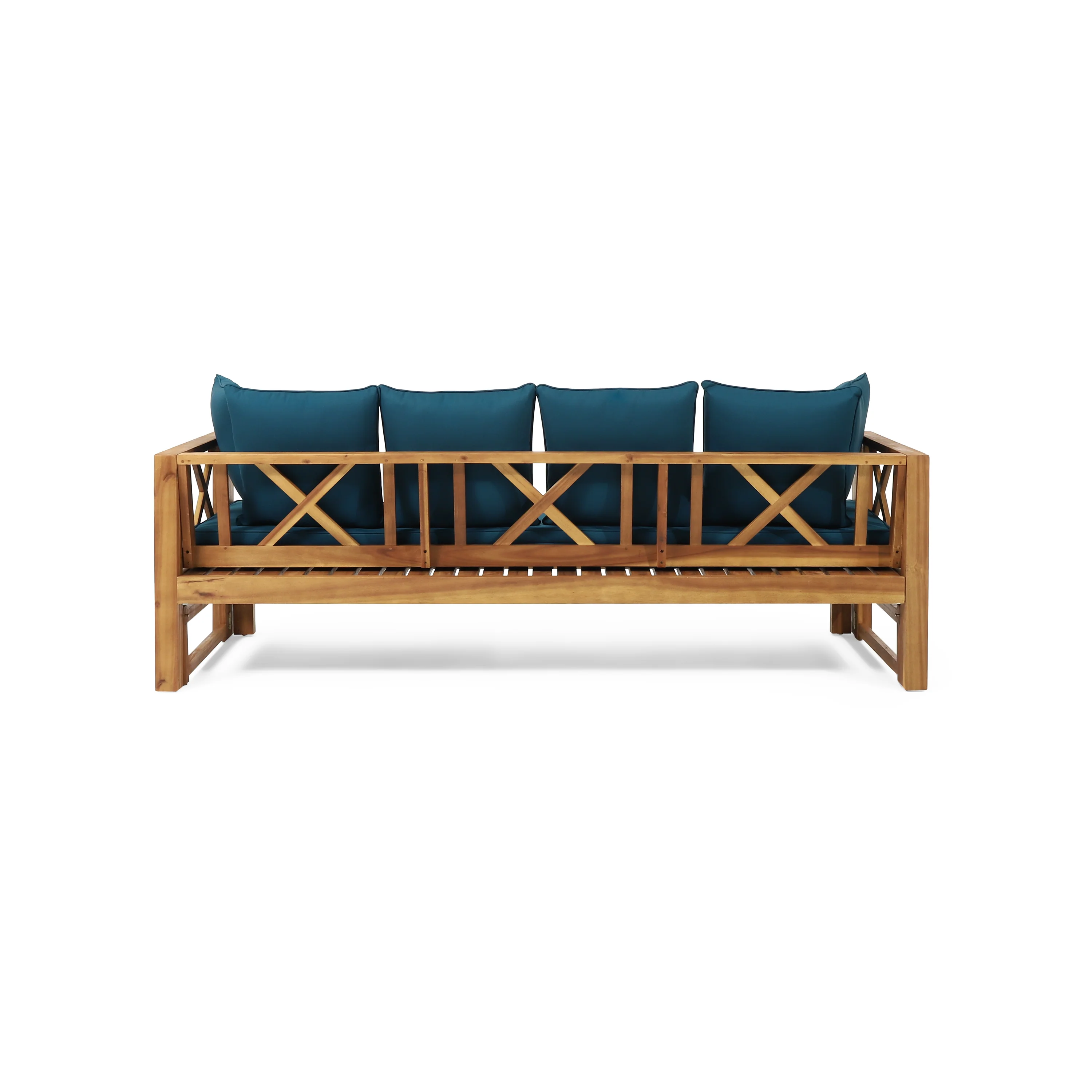 Camille Outdoor Extendable Acacia Wood Daybed Sofa - furnishings