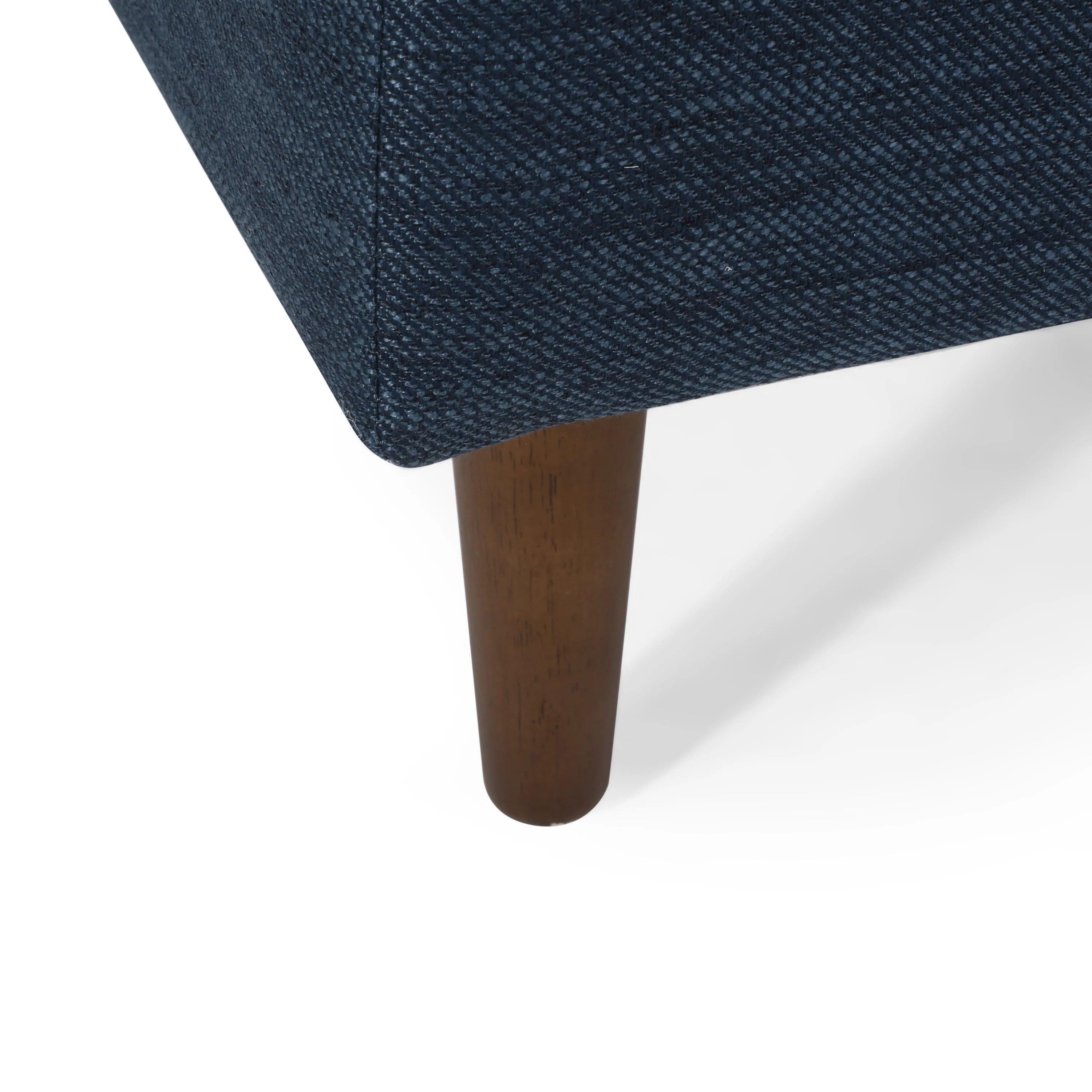 Holmwood Mid Century Modern Fabric Tufted Chaise Lounge with Bolster Pillow - furnishings