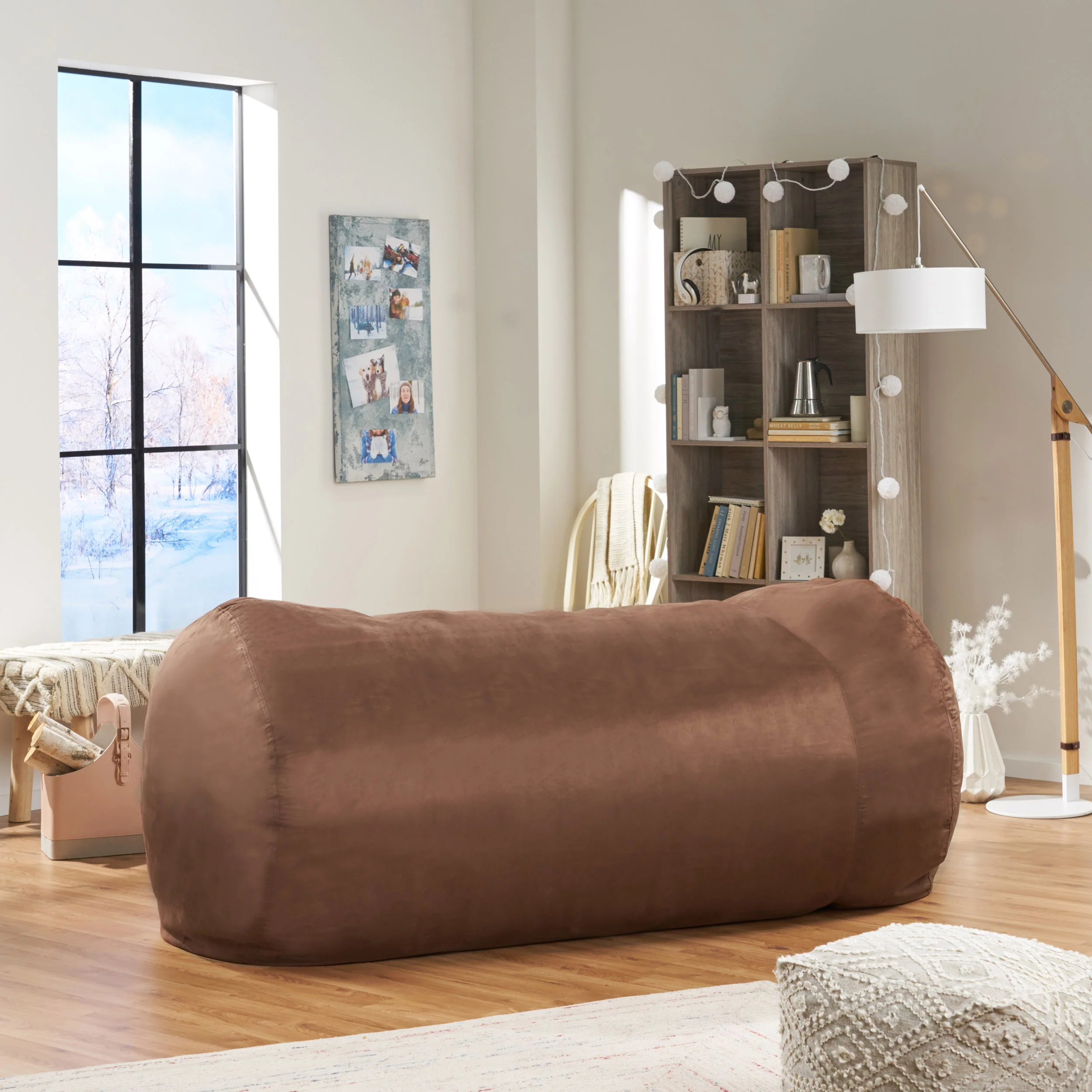 Thanvi Traditional 8 Foot Suede Bean Bag (Cover Only) - furnishings