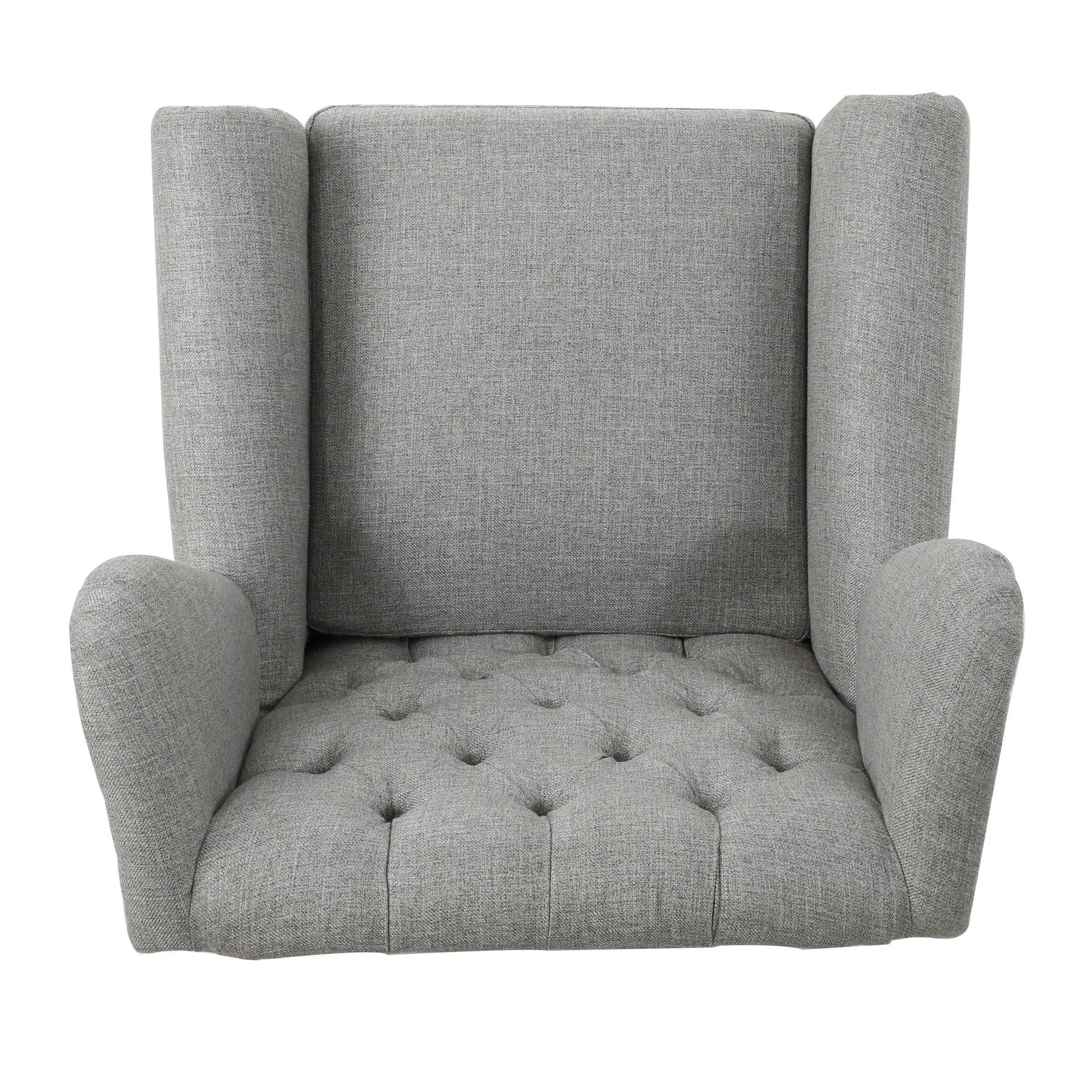 Lainie Traditional Tufted Winged Fabric Accent Chair - furnishings