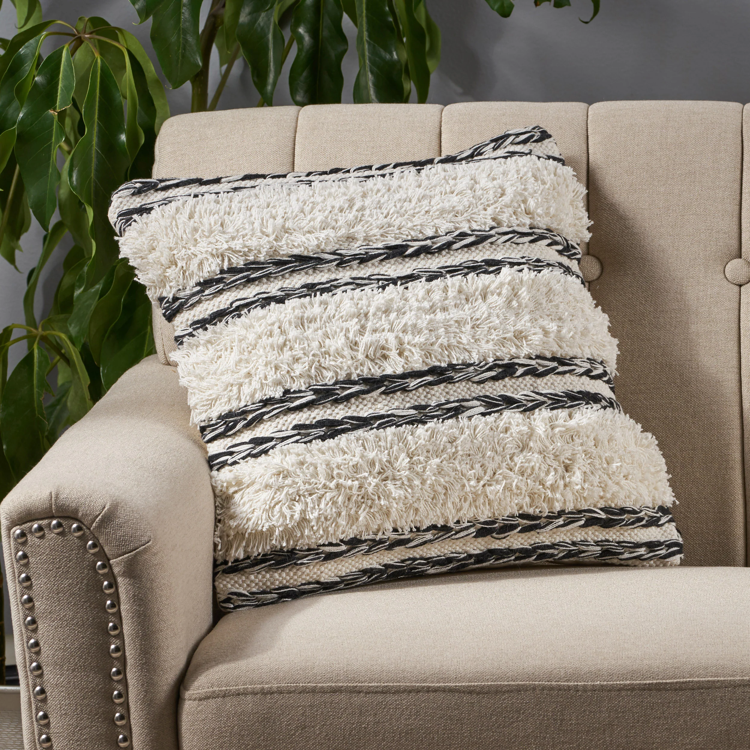 Emoni Boho Cotton Throw Pillow - furnishings