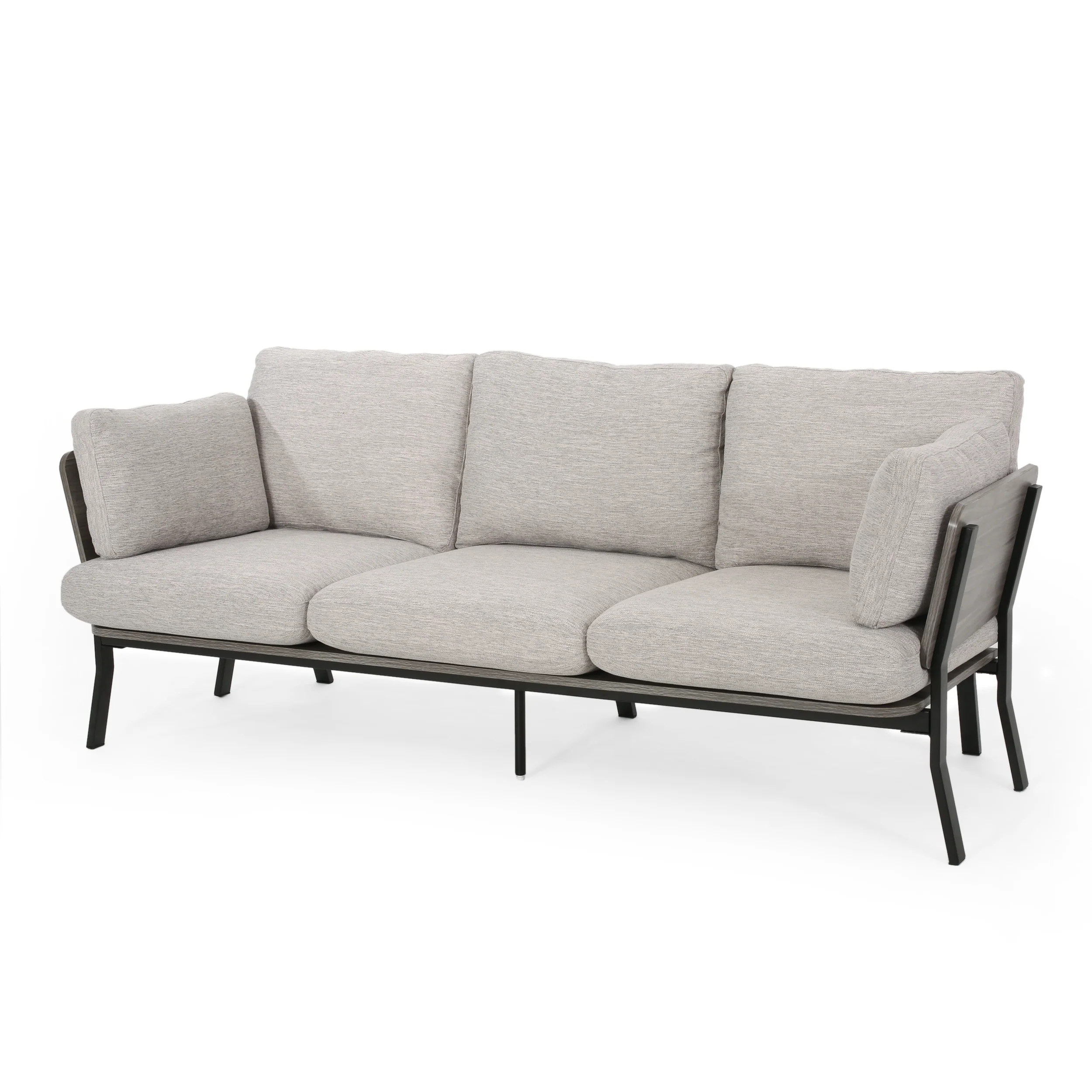 Athea Mid-Century Modern 3 Seater Wood Frame Sofa - furnishings