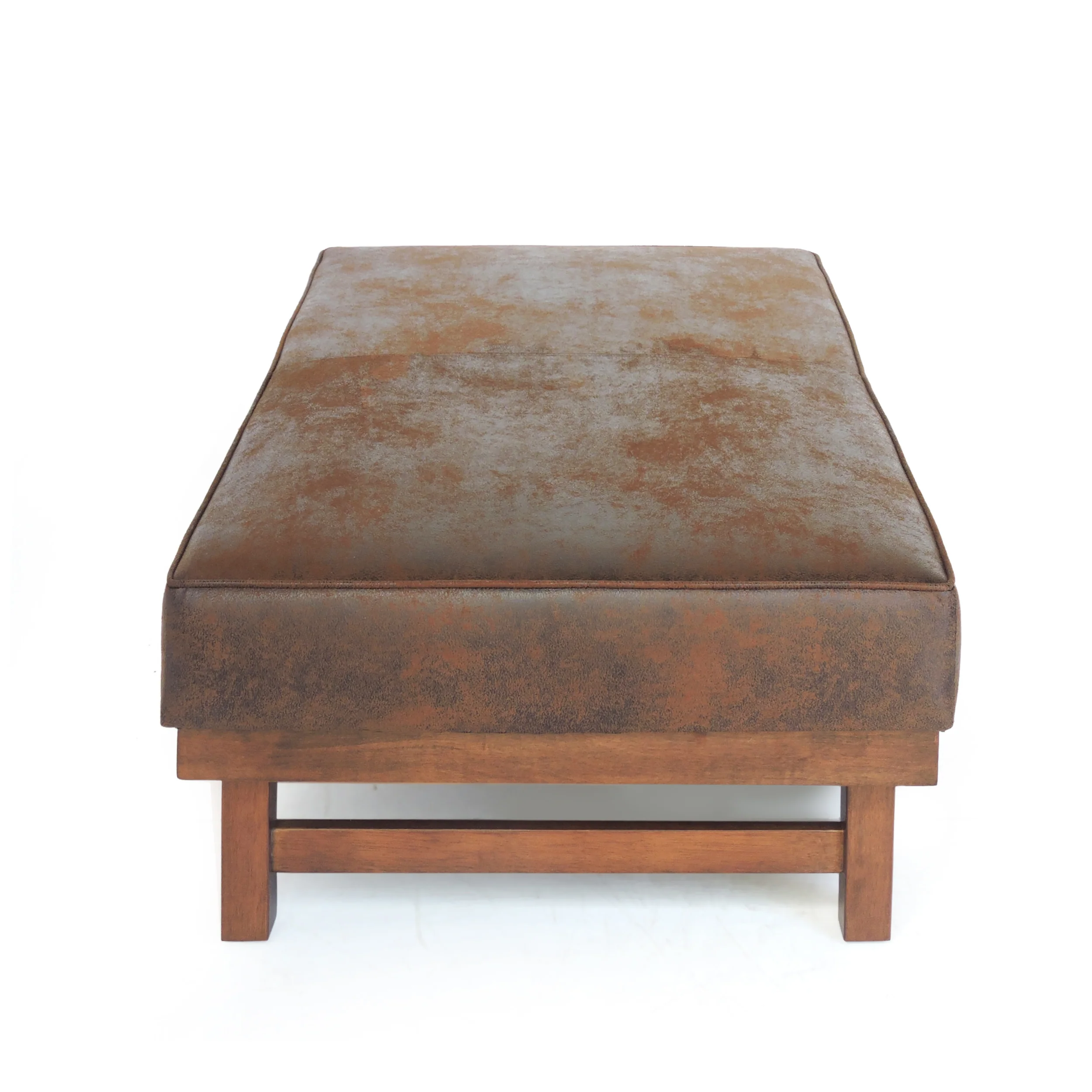 Temzyl Modern Microfiber Cocktail Ottoman with Wood Frame - furnishings