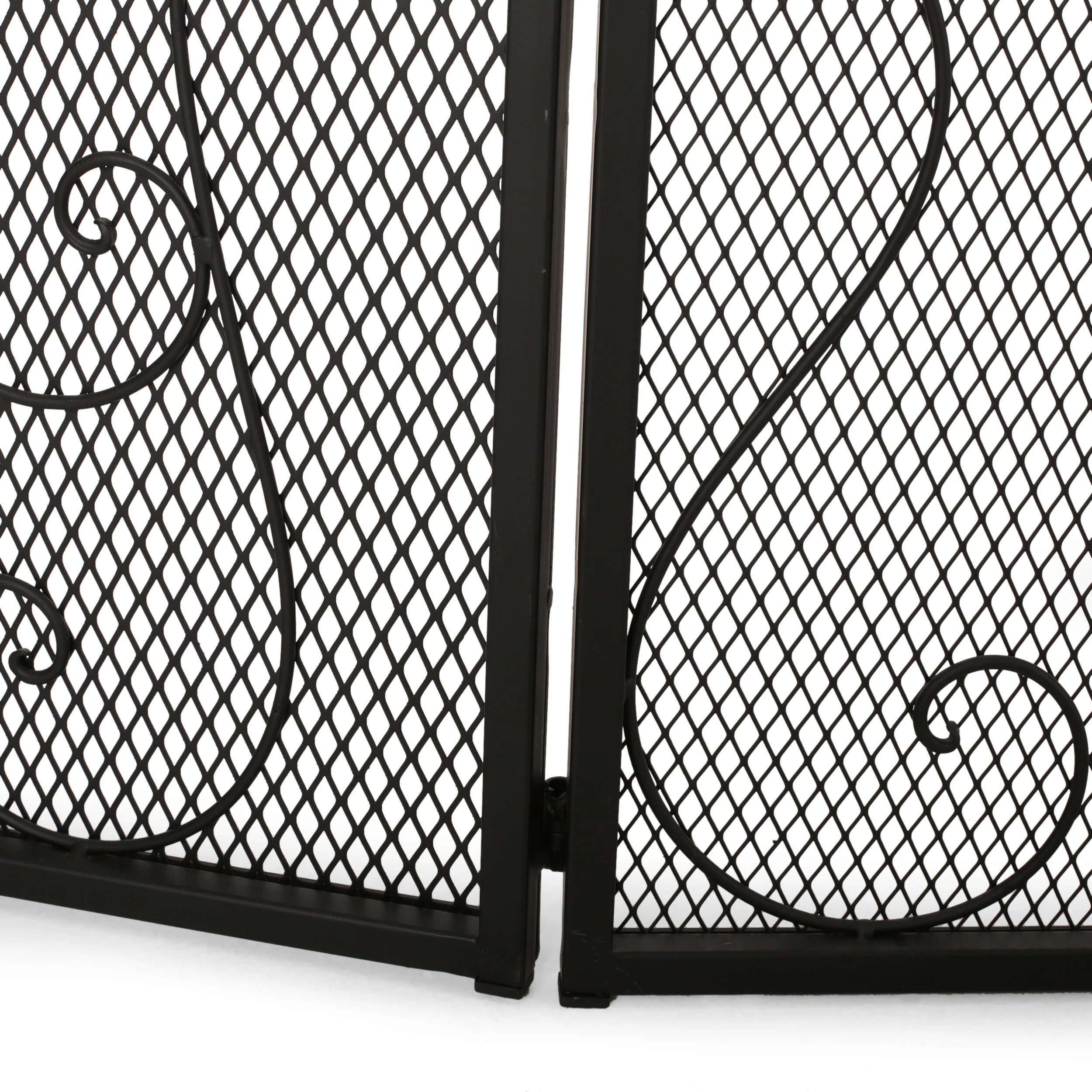 Melik Modern Iron Fireplace Screen - furnishings