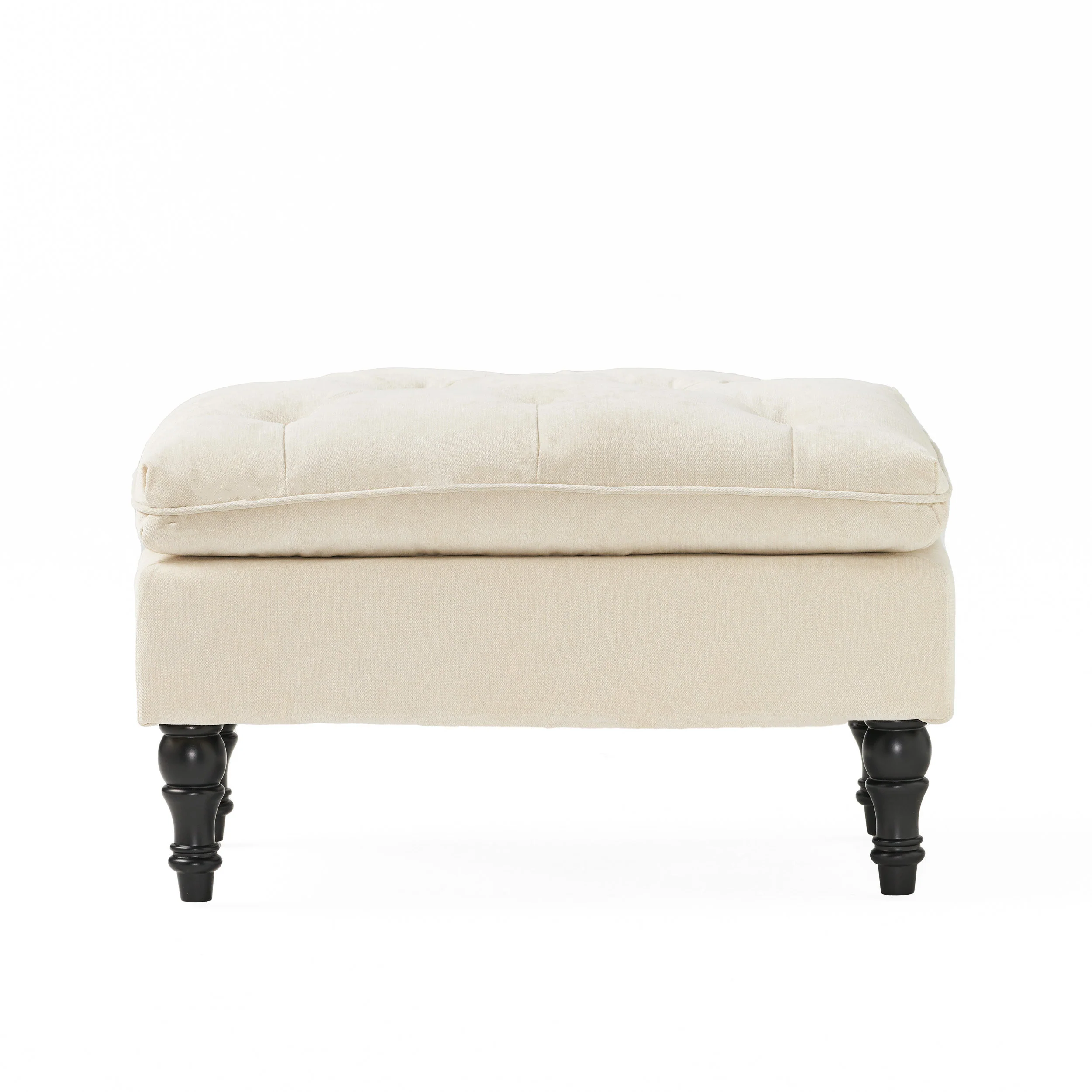 Cordoba Button Tufted Velvet Ottoman Footstool - furnishings