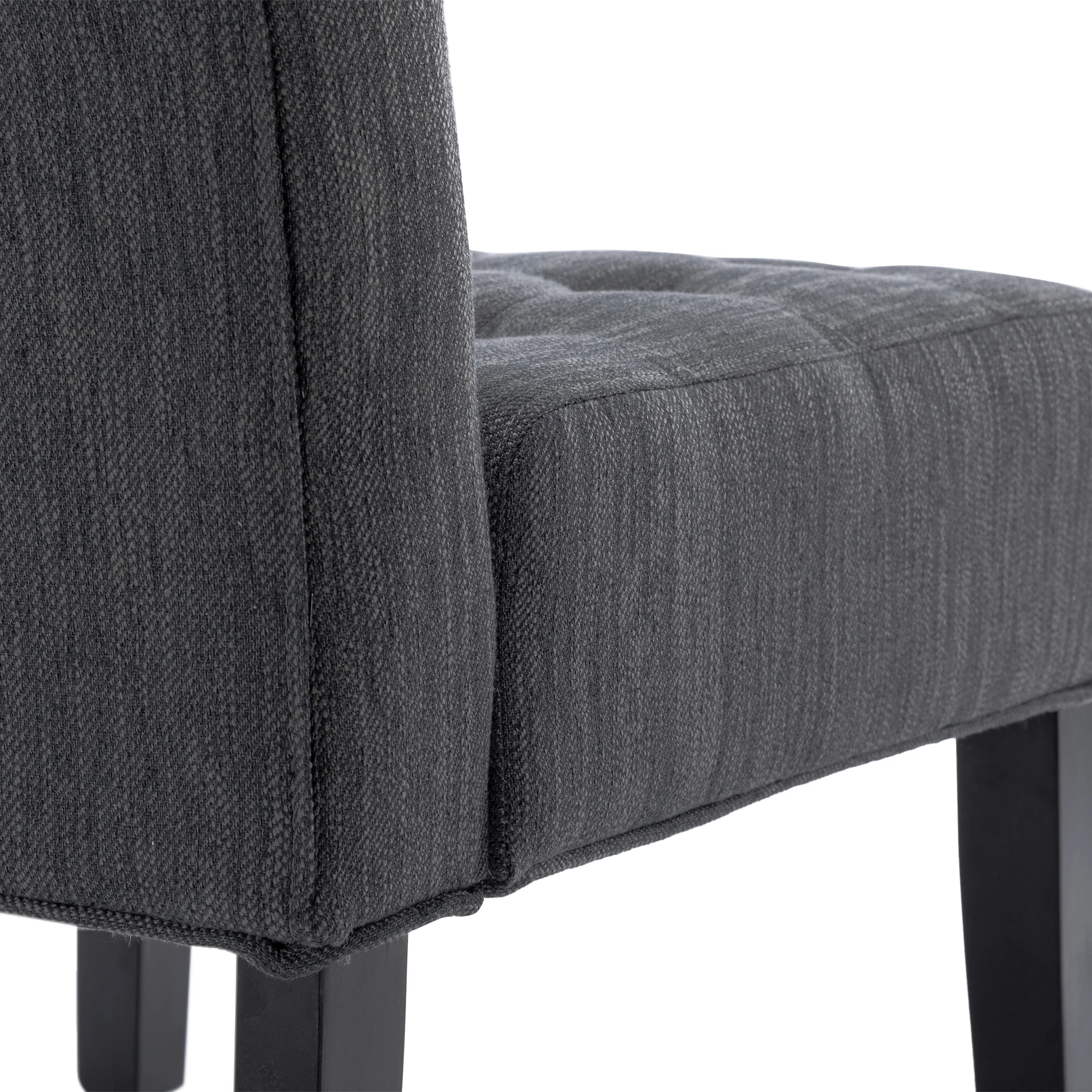 Mulligan Contemporary Fabric Tufted Slipper Chairs, Set of 2 - furnishings