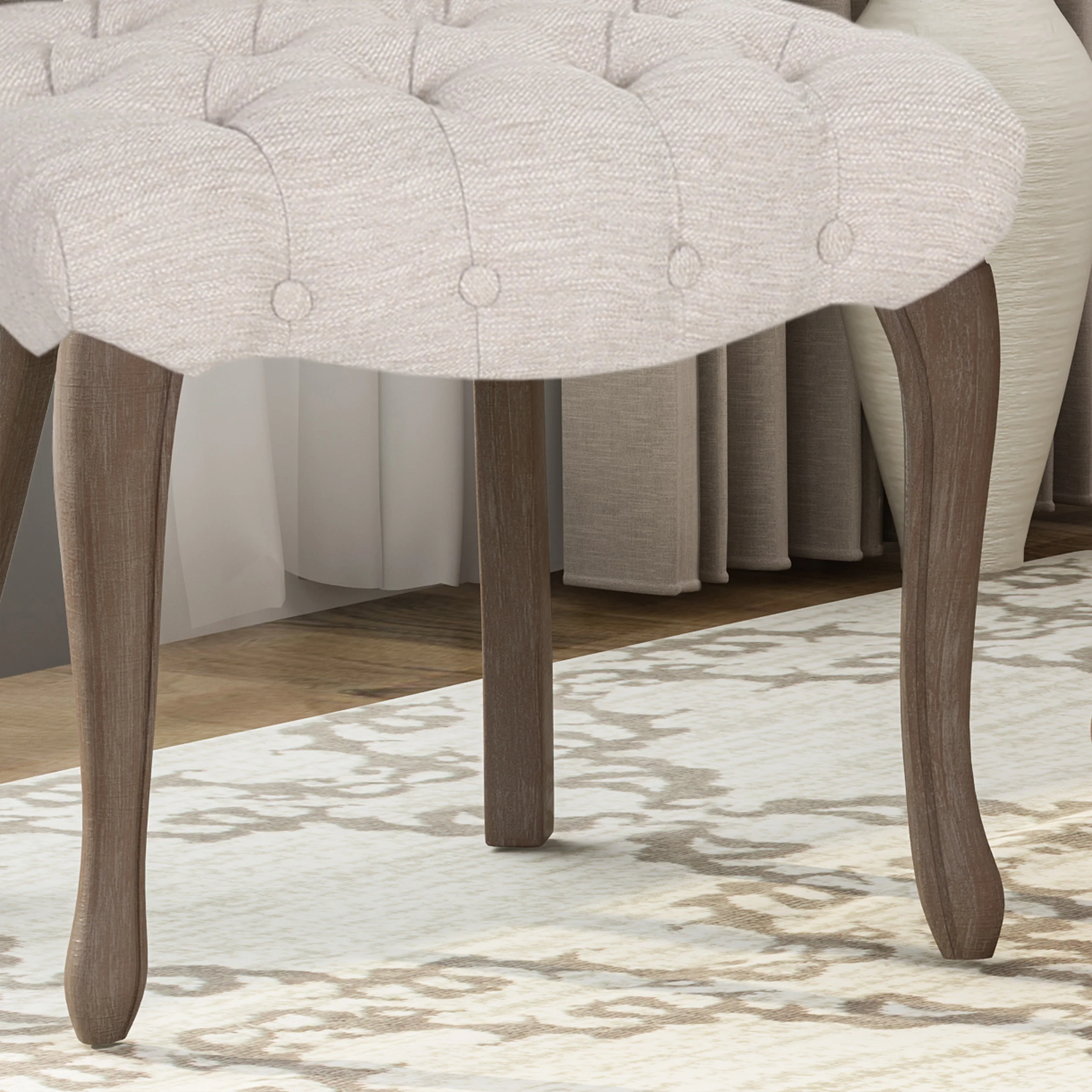 Case Tufted Dining Chair with Cabriole Legs (Set of 2) - furnishings