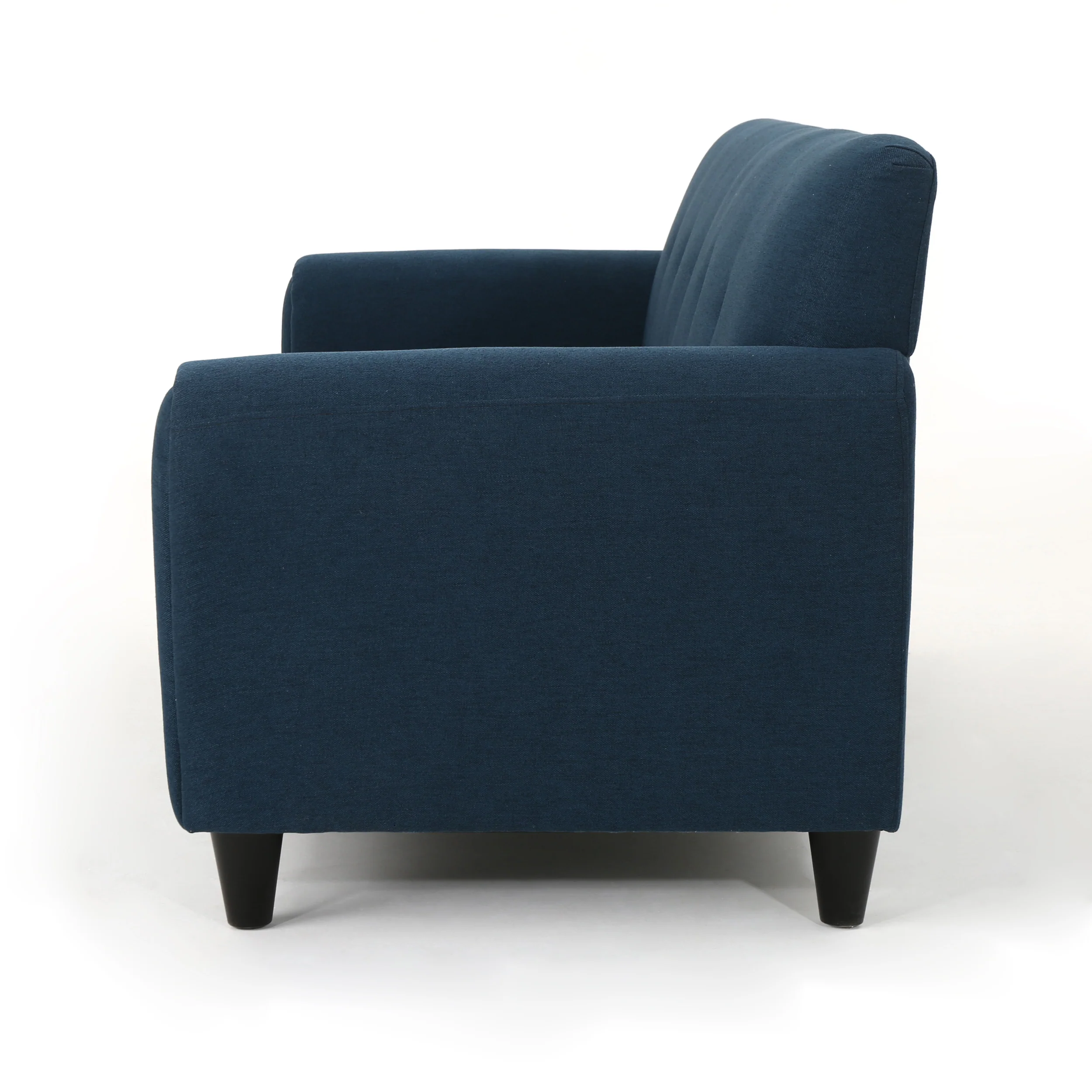 Emily Contemporary Button Tufted Fabric Upholstered Three-Seater Sofa - furnishings