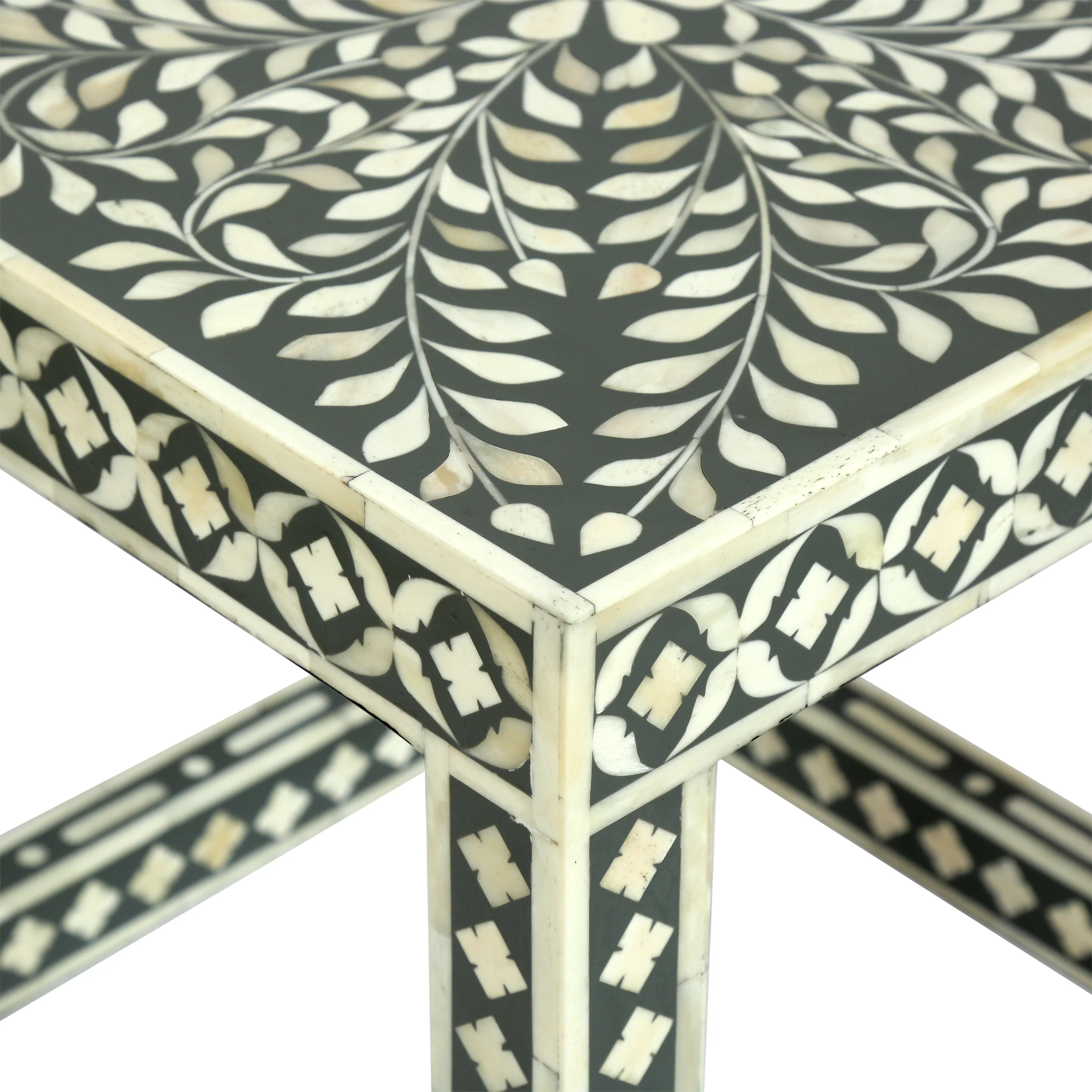 Sids Handcrafted Boho Mango Wood End Table - furnishings