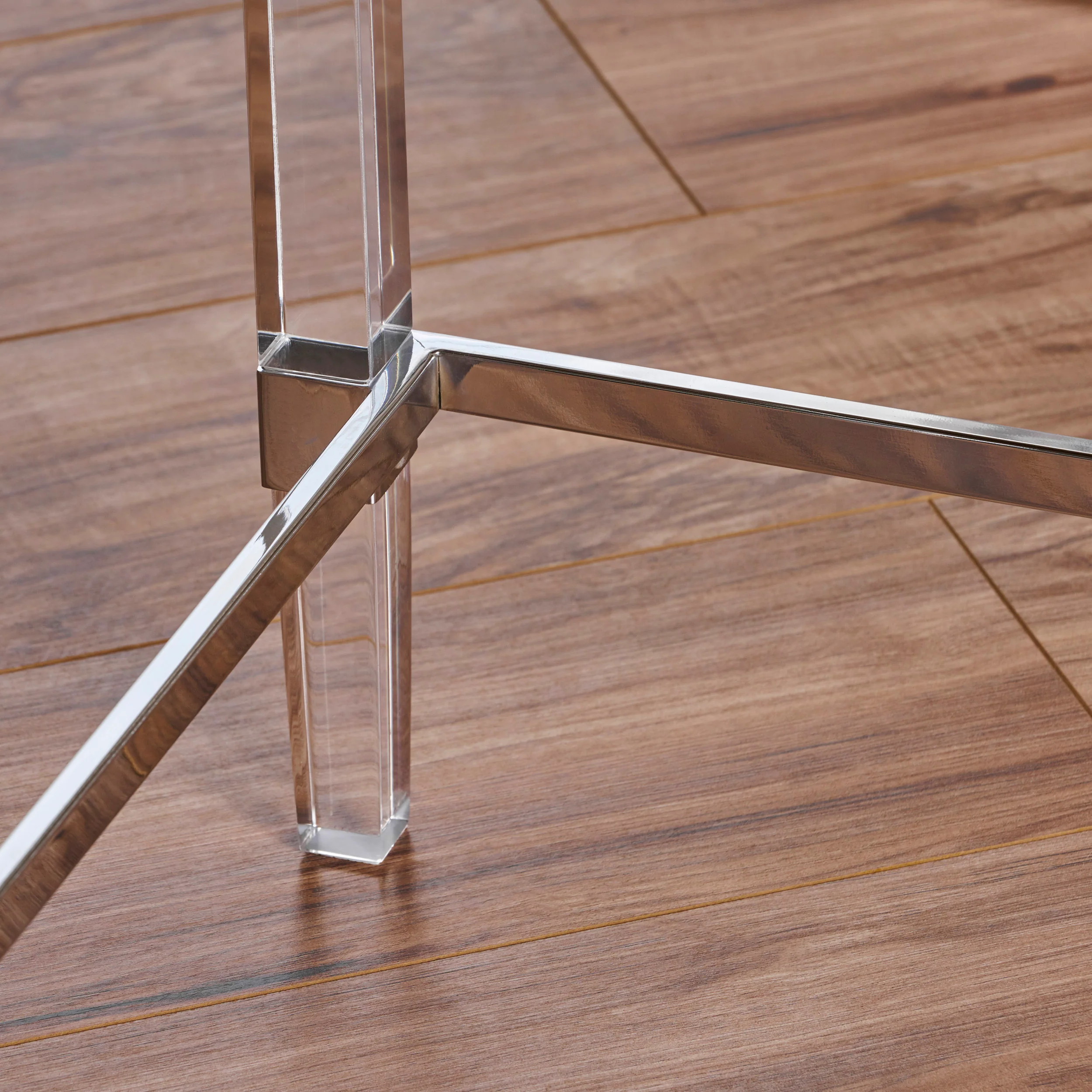 Orson Acrylic and Tempered Glass Square Side Table - furnishings