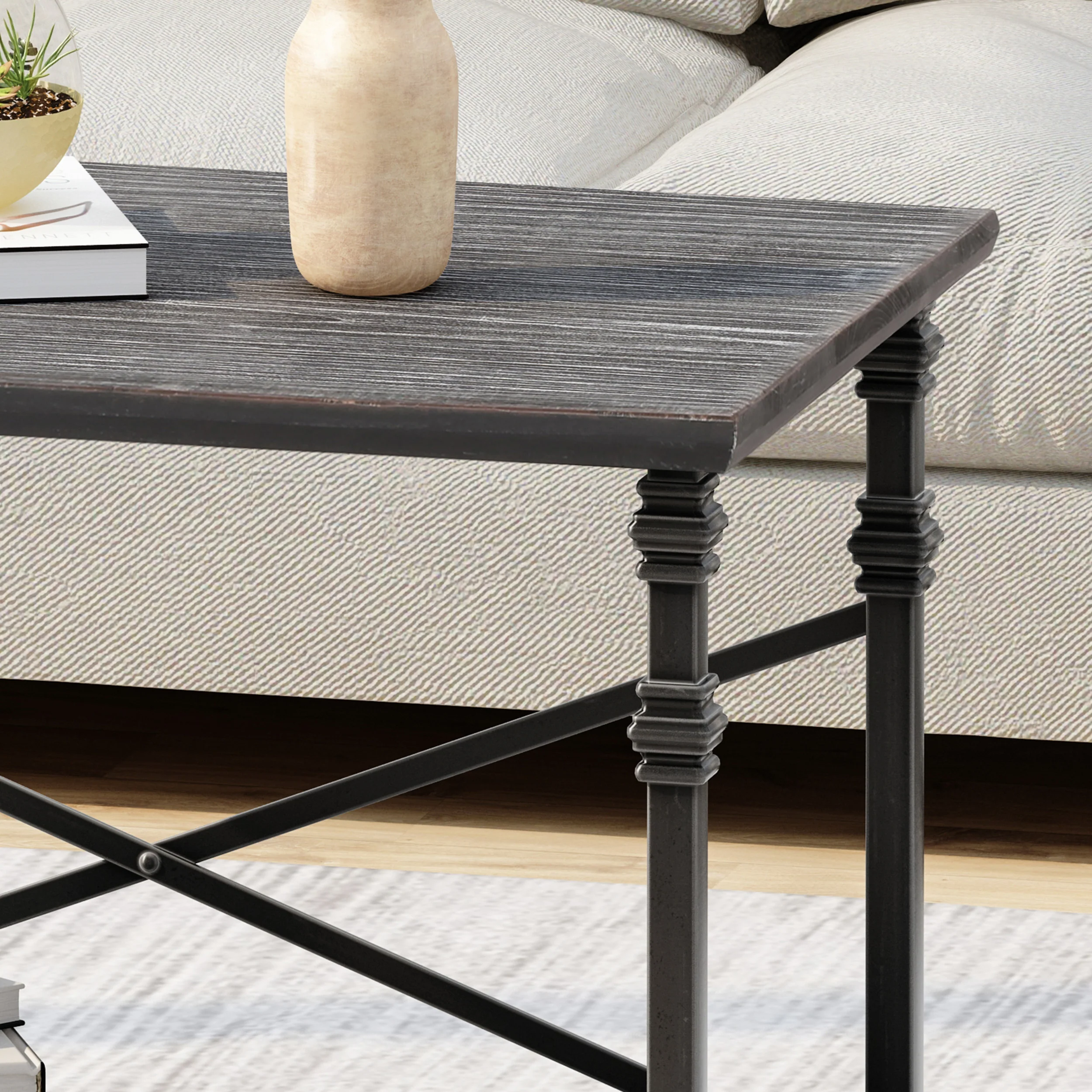 Idalina Modern Industrial Coffee Table - furnishings
