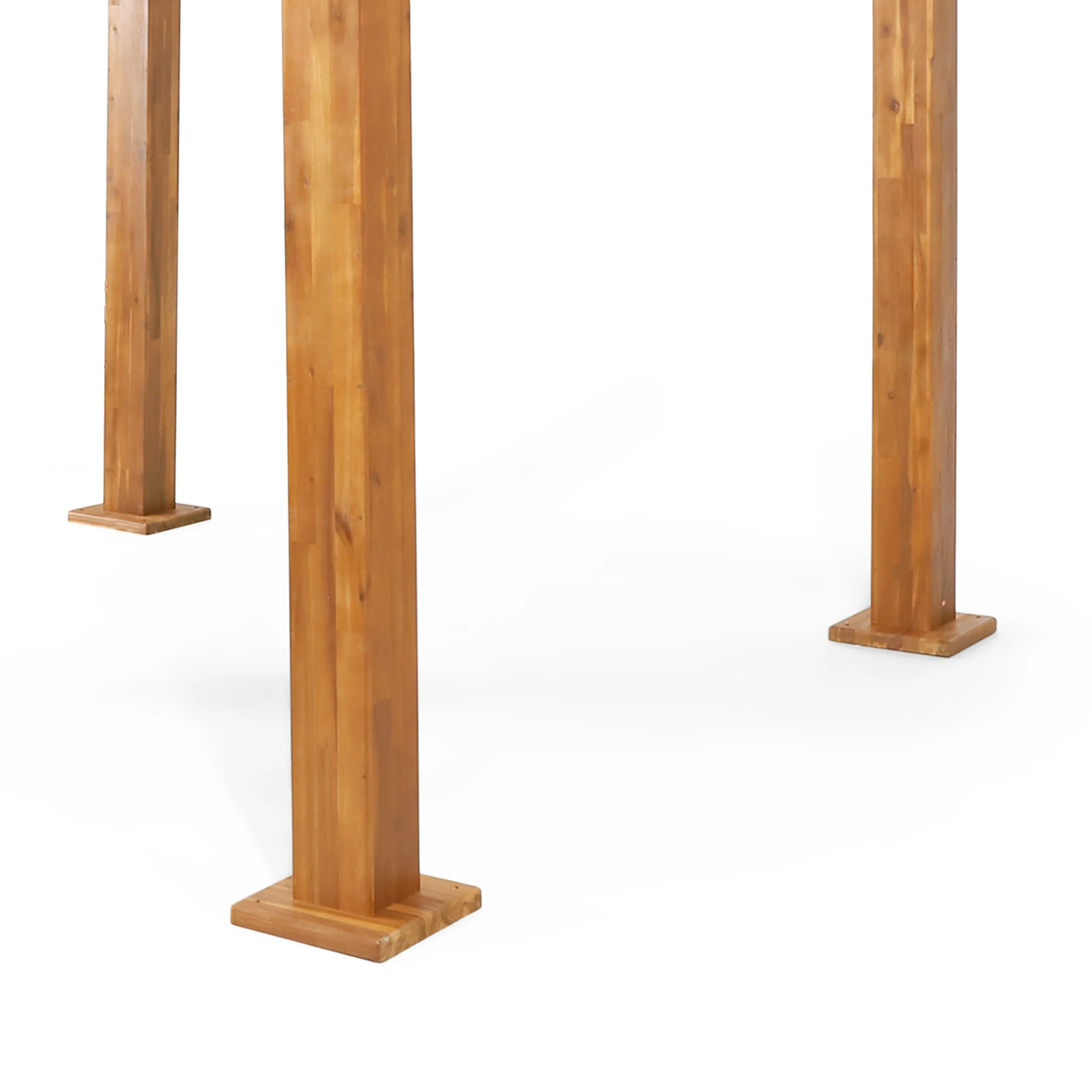 Dorain Outdoor 10' x 10' Acacia Wood Pergola, Teak - furnishings