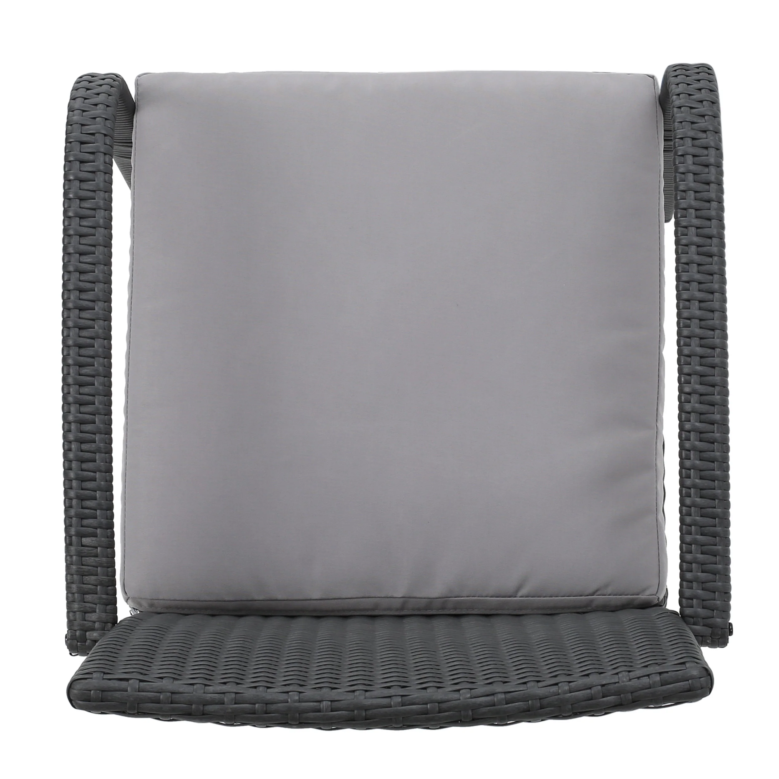 Maloa Outdoor 5 Piece Wicker Circular Dining Set with Water Resistant Cushions - furnishings