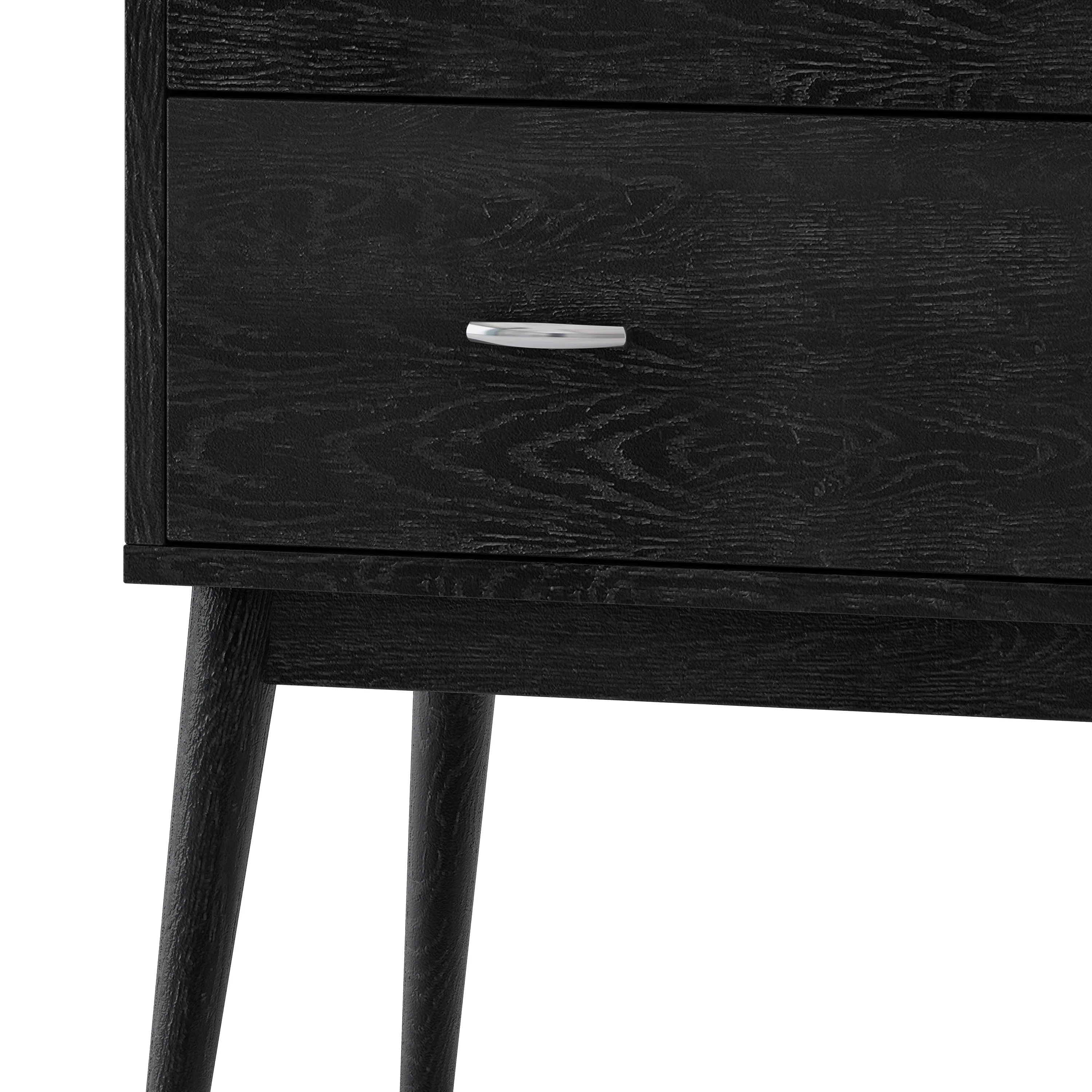 Wilbur Mid Century Wooden 3 Piece 5 Drawer Dresser and Nightstand Bedroom Set - furnishings