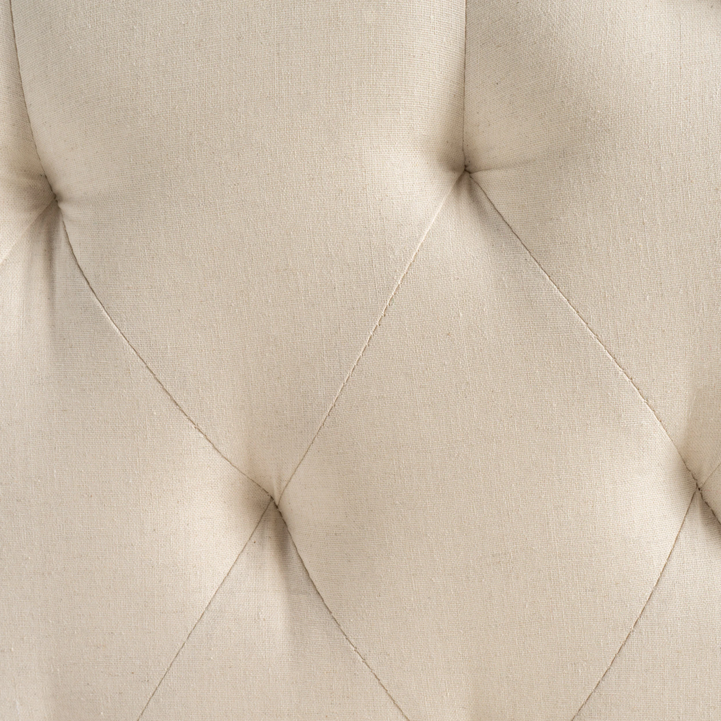 Maizyl Contemporary Queen/Full Beige Upholstered Headboard w/ Nailhead Accents - furnishings