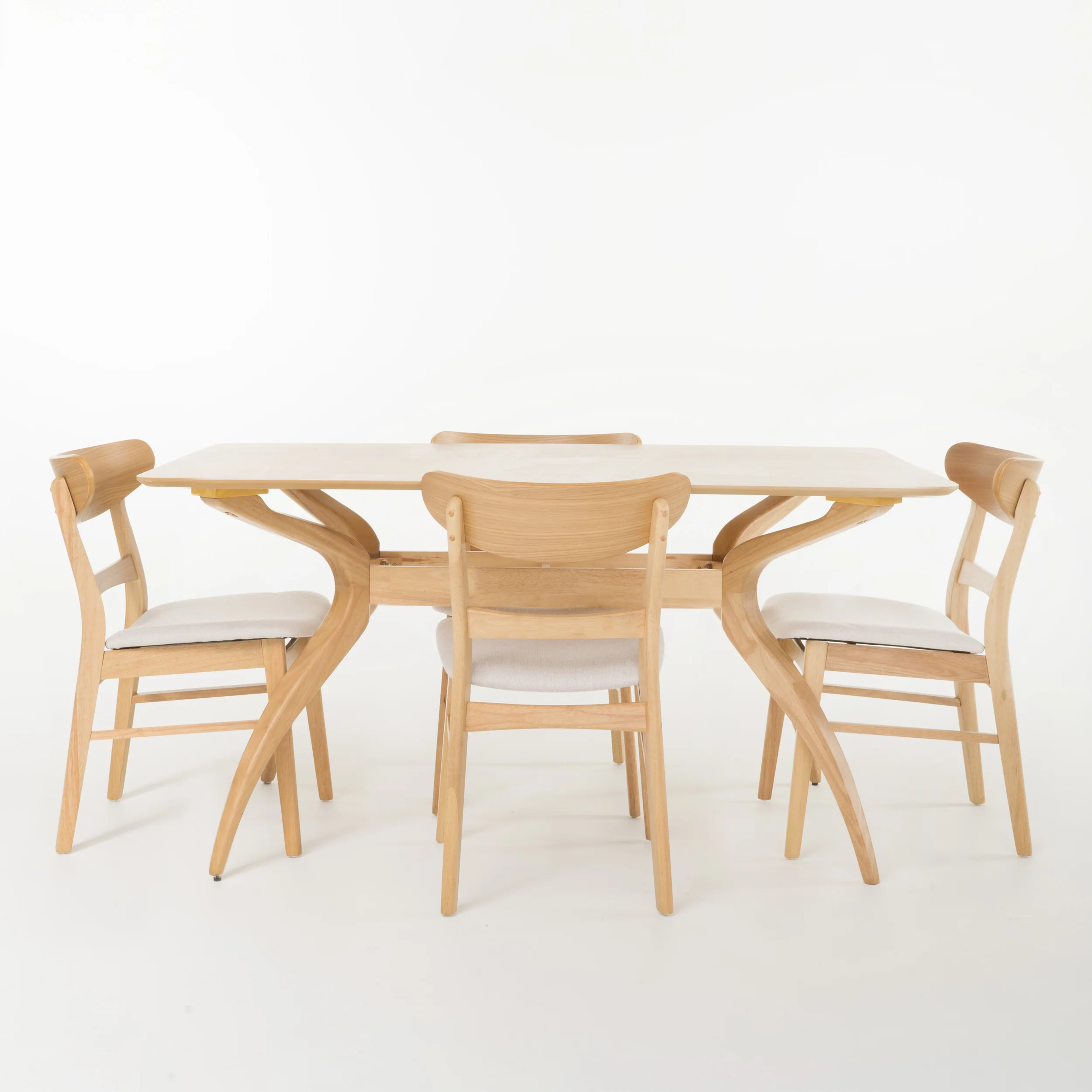 Isador Mid-Century Modern 5 Piece Dining Set - furnishings