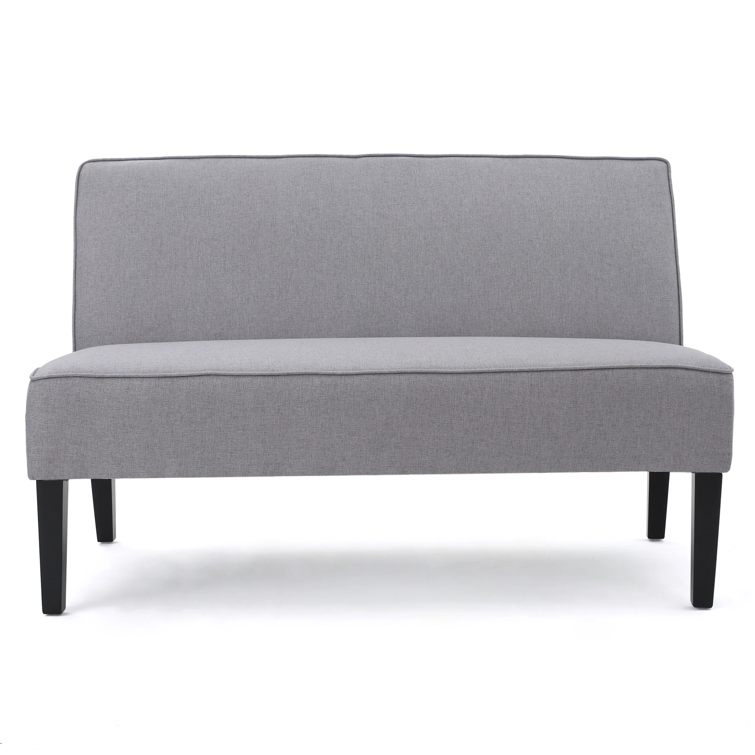 Charlotte Light Grey Fabric Settee - furnishings