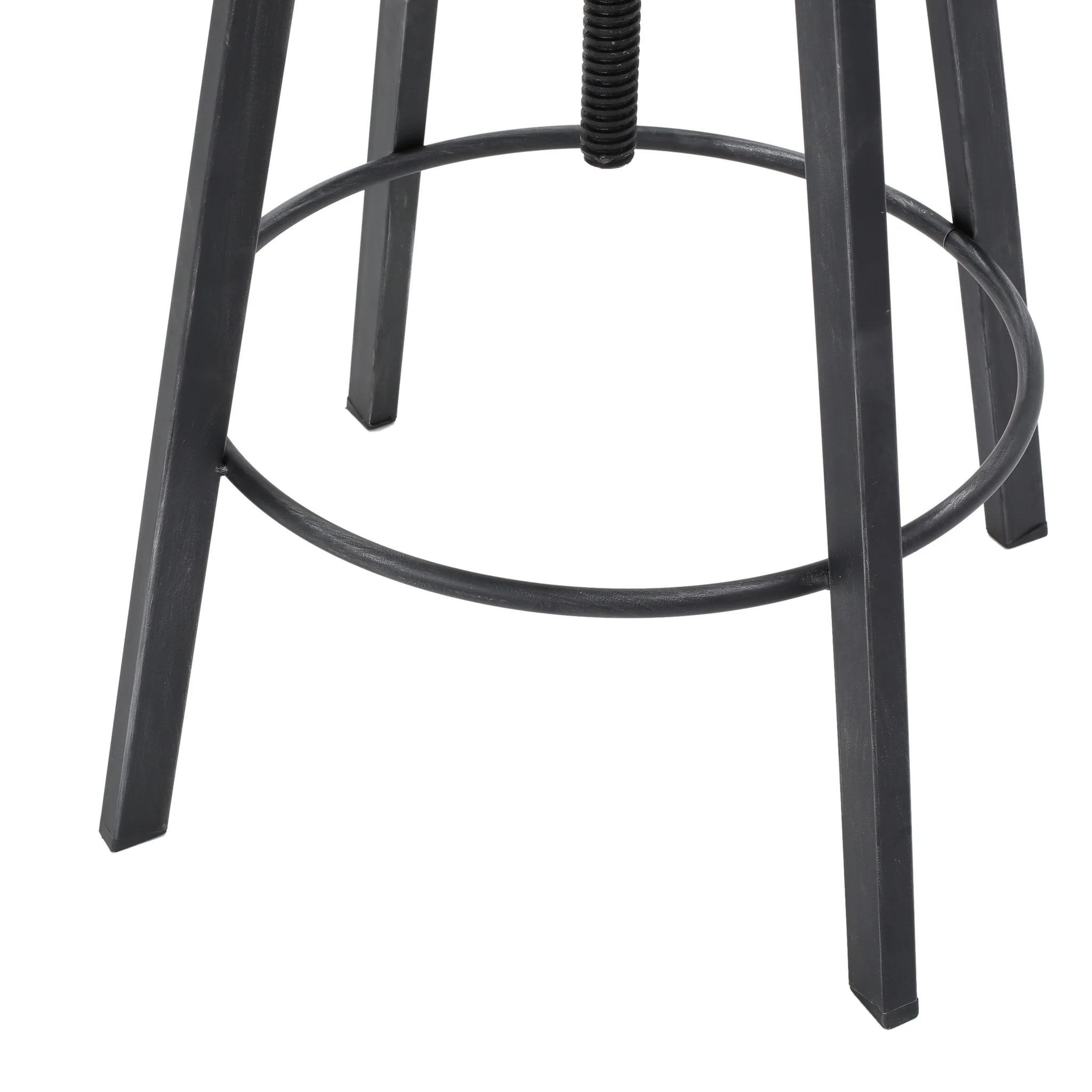 Poe Anique Finish Firwood Height Adjustable Bar Stool - furnishings