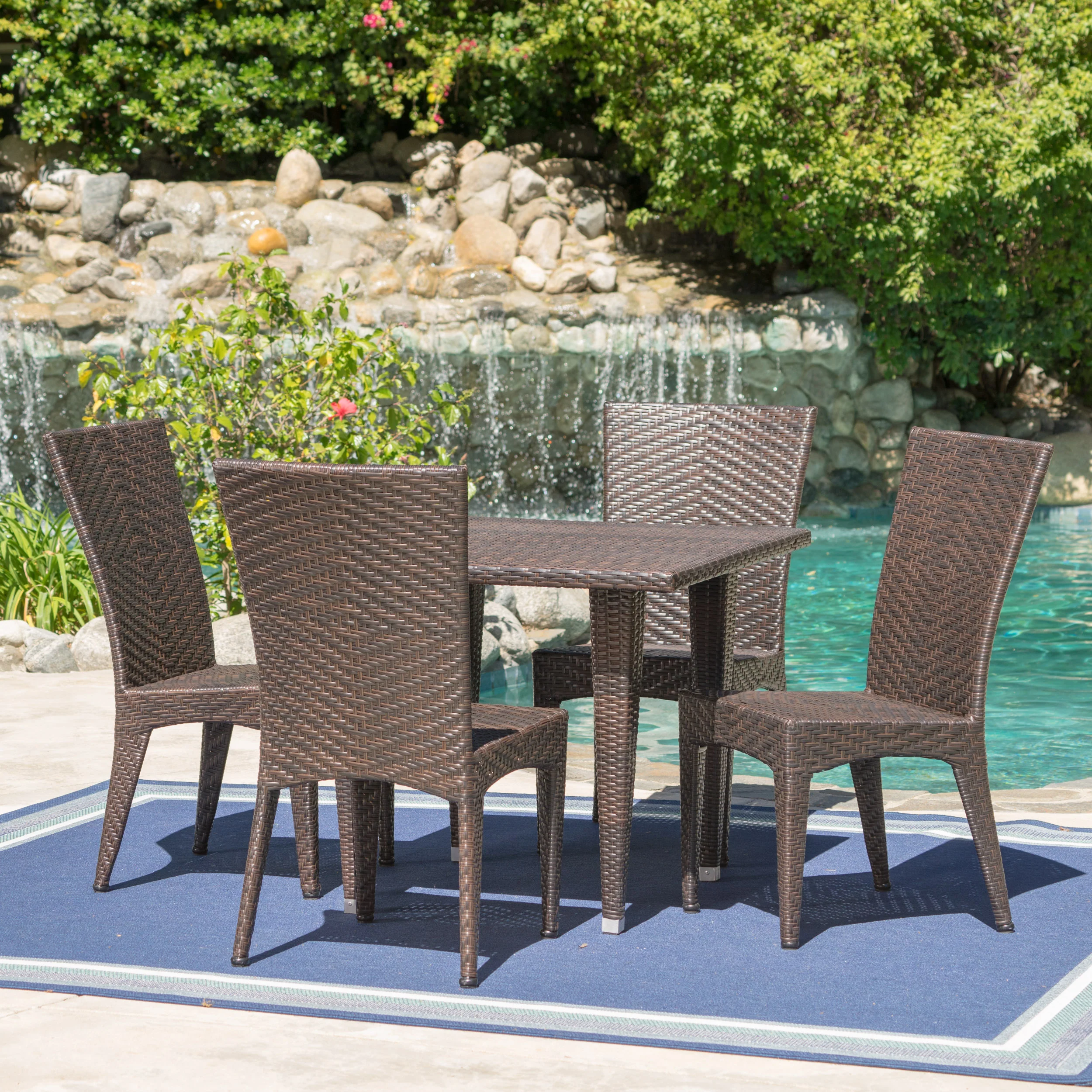 Brooklyn 5-Piece Outdoor Dining Set - furnishings