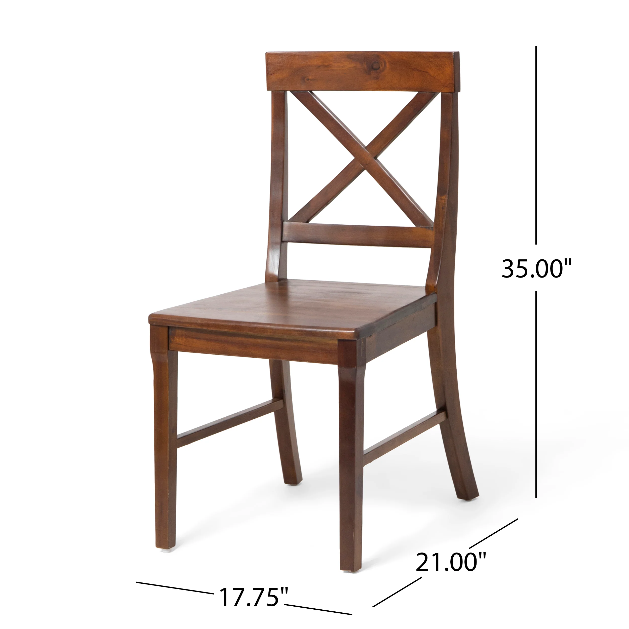 Rumbrook Farmhouse Acacia Wood and Iron 7 Piece Dining Set, Natural, Rustic Metal, and Rich Mahogany - furnishings