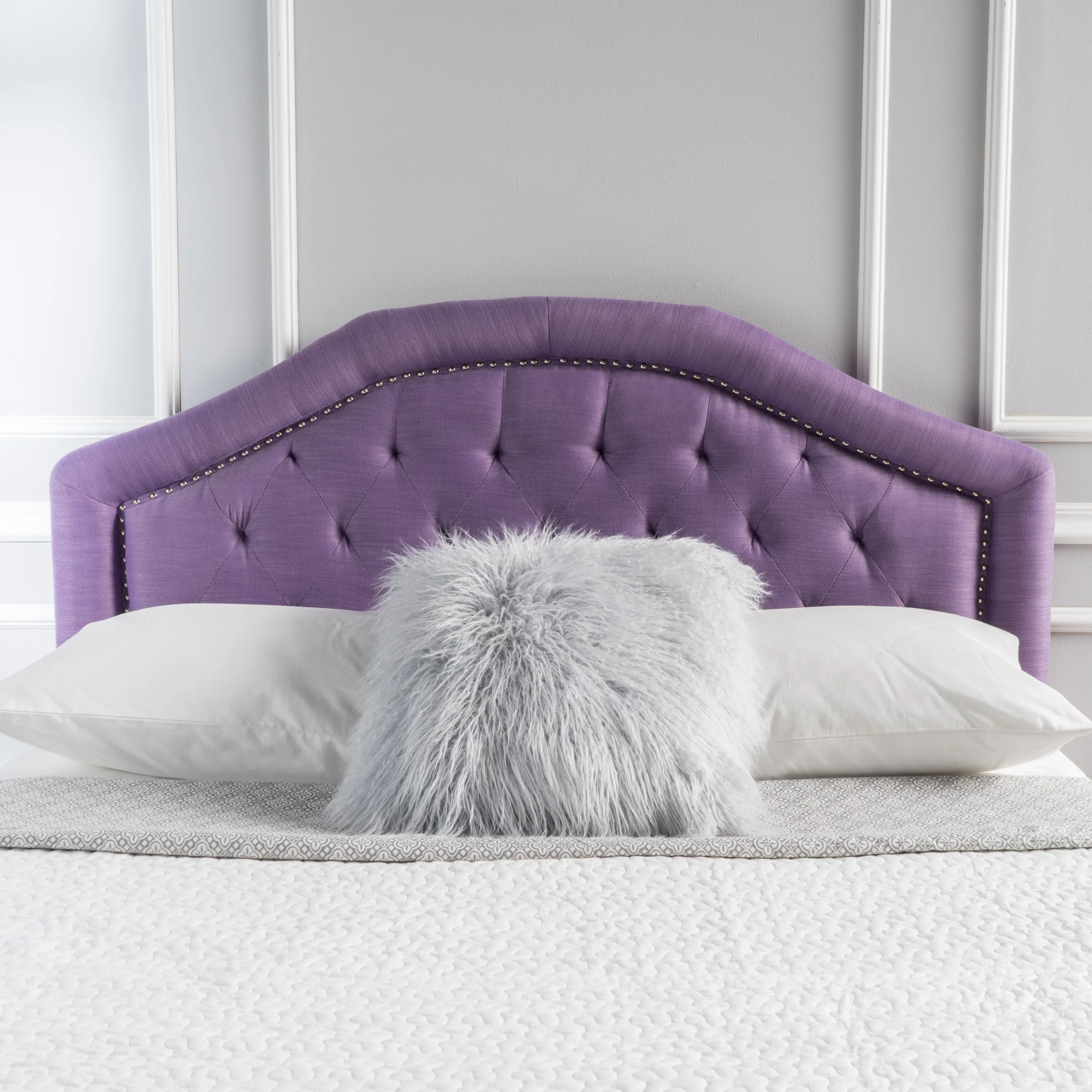 Kaarina Elegant Fabric Queen/Full Headboard - furnishings