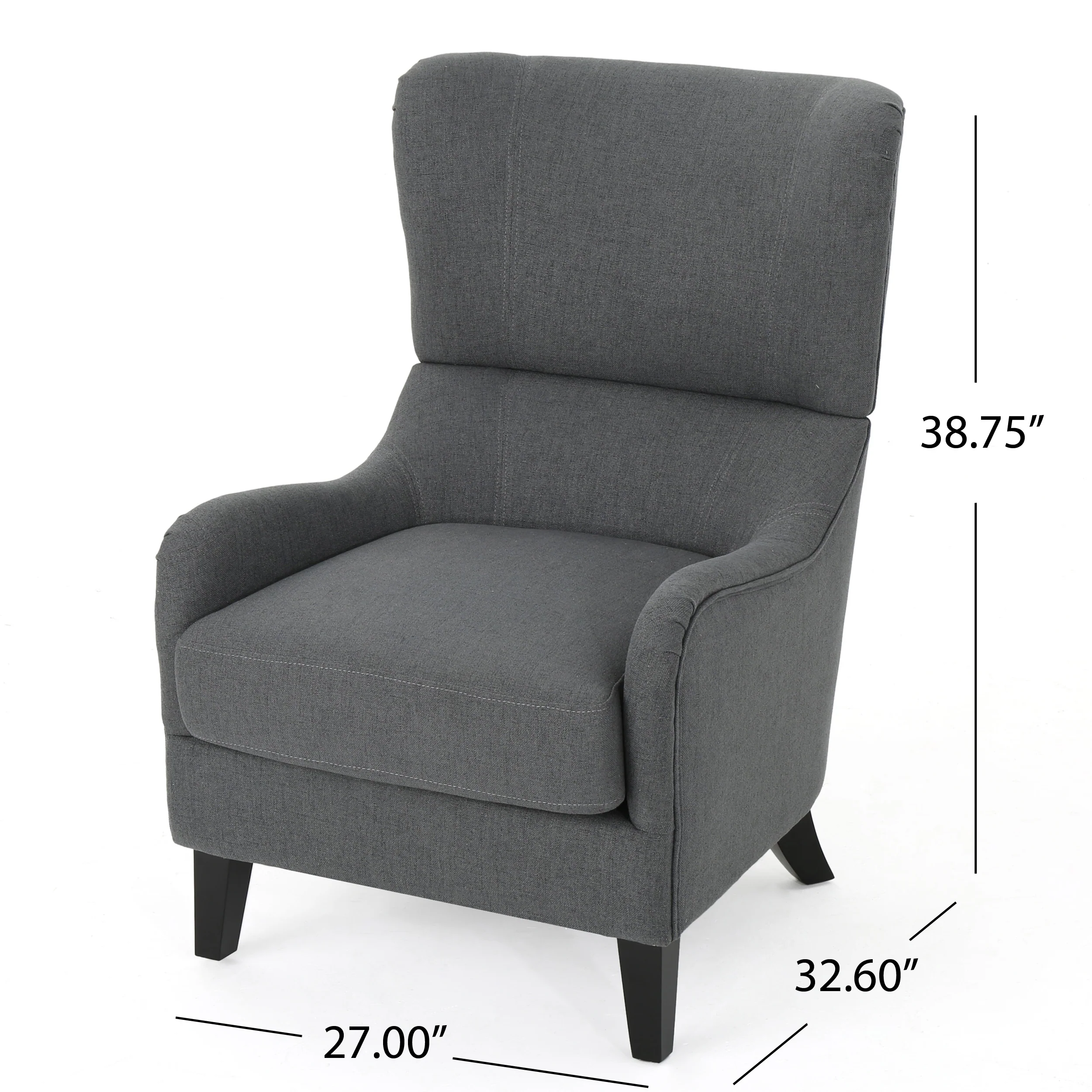 Quinn Fabric High Back Wingback Armchair - furnishings