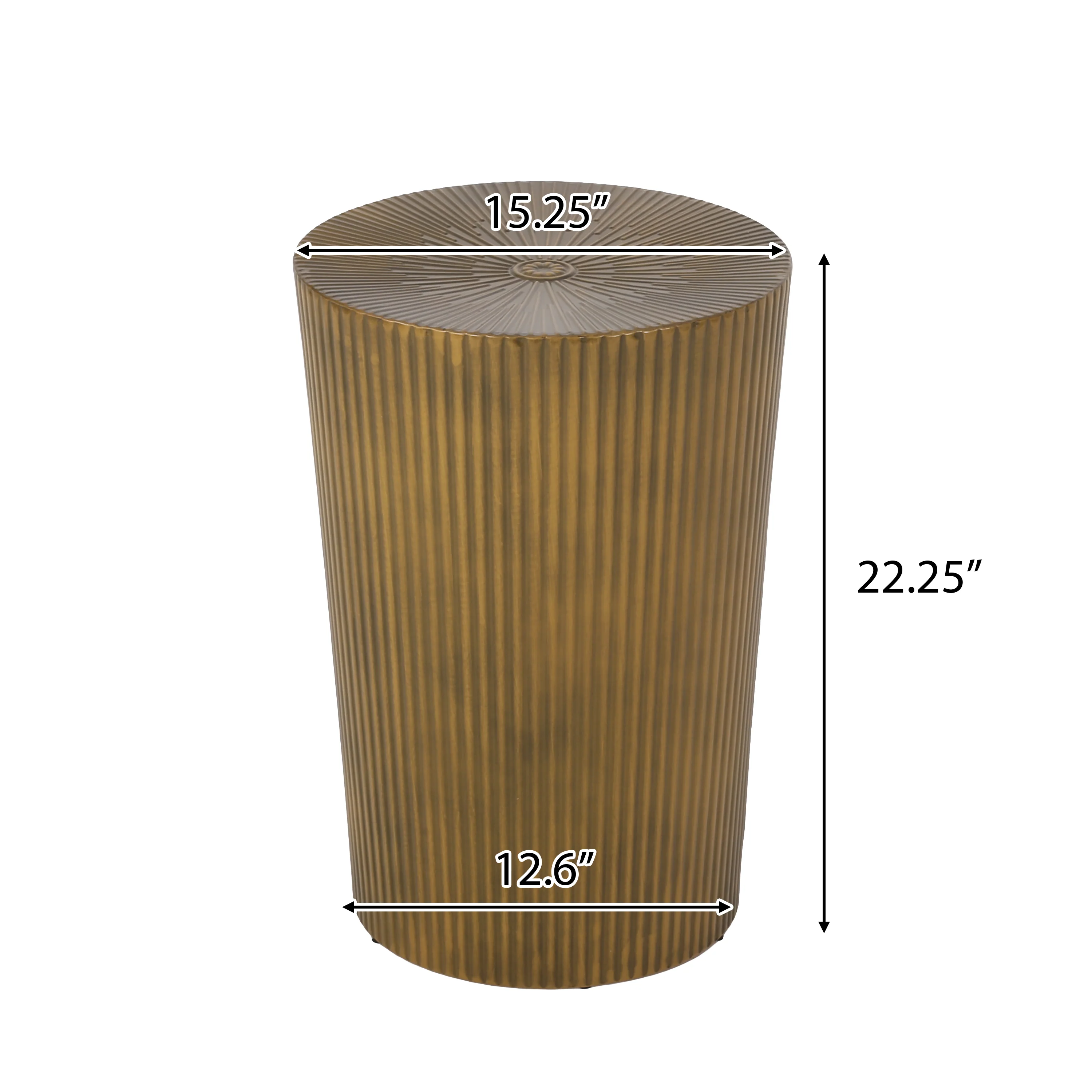 Pamsha Modern Iron Sunburst Side Table - furnishings