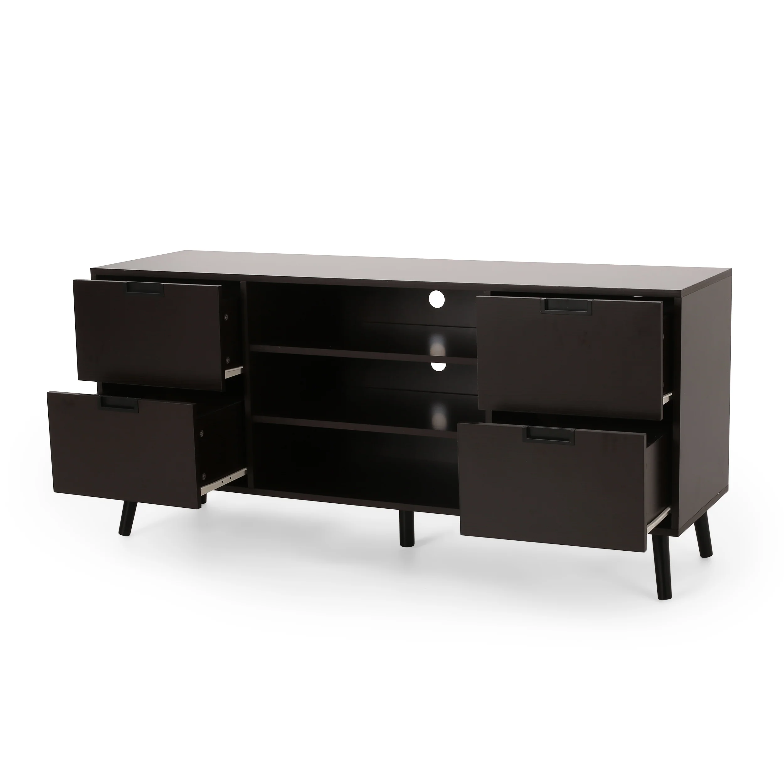 Brinson Mid-Century Modern TV Stand with Storage - furnishings