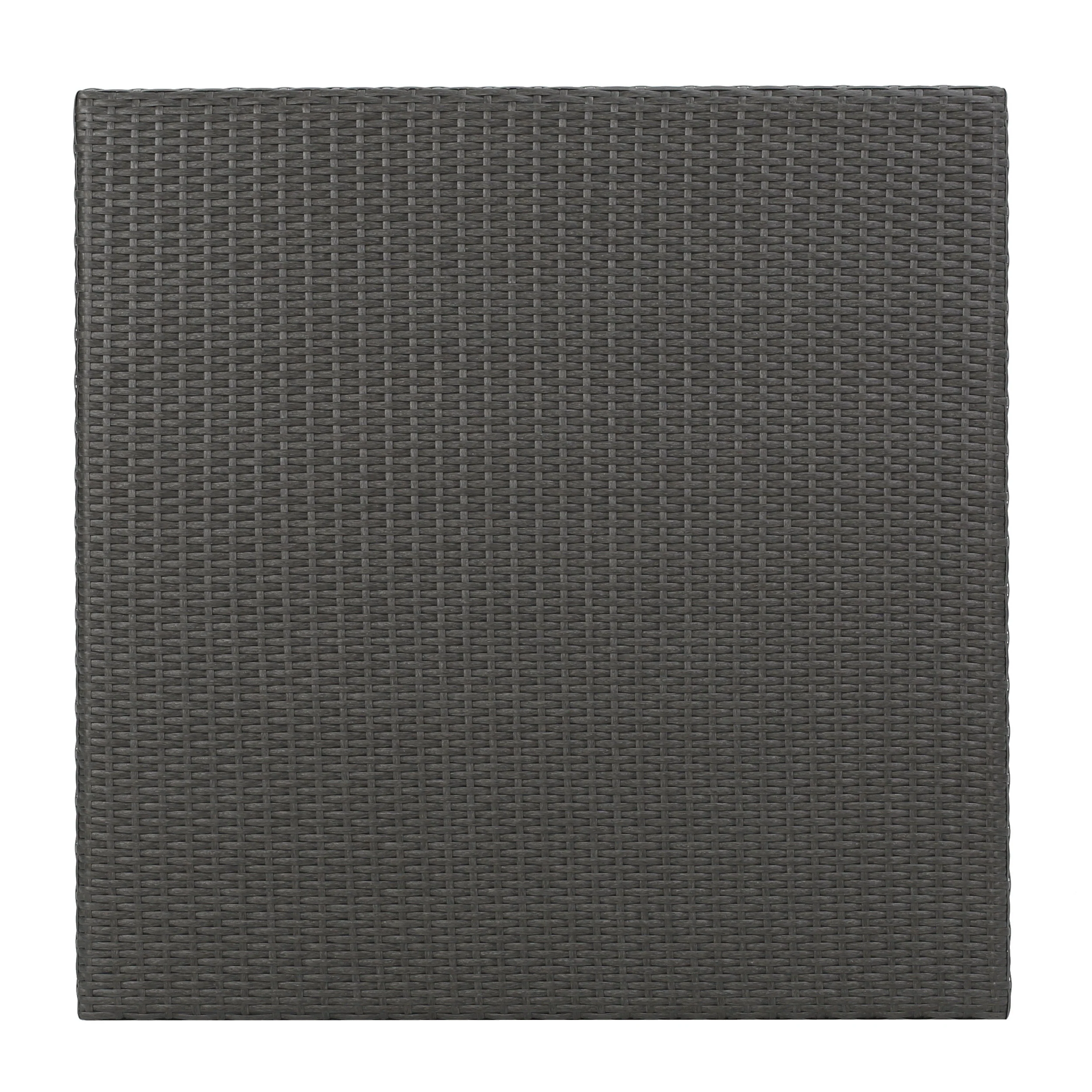 Anne Outdoor 5 Piece Wicker Dining Set, Grey - furnishings