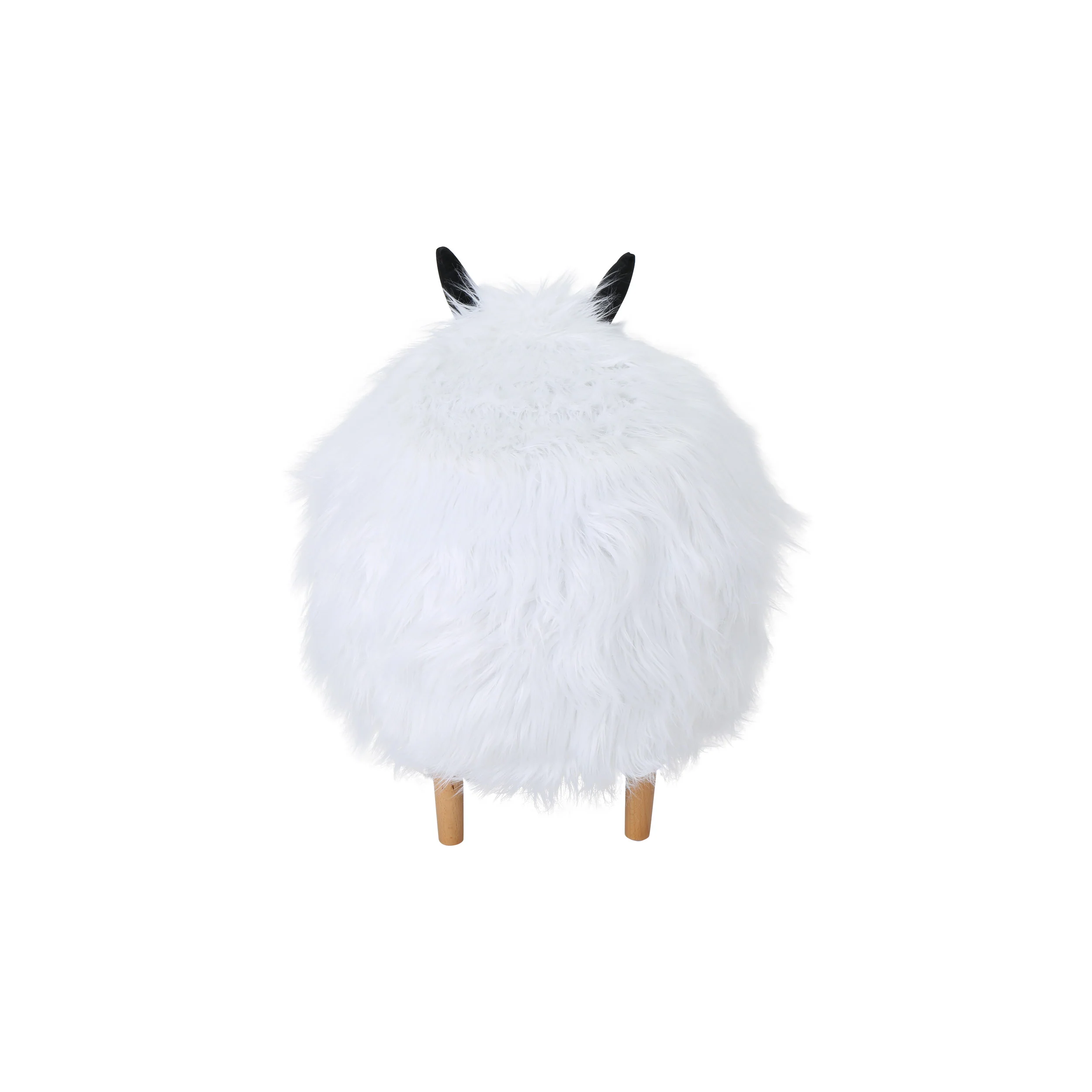 Kamla Furry Yak Ottoman - furnishings