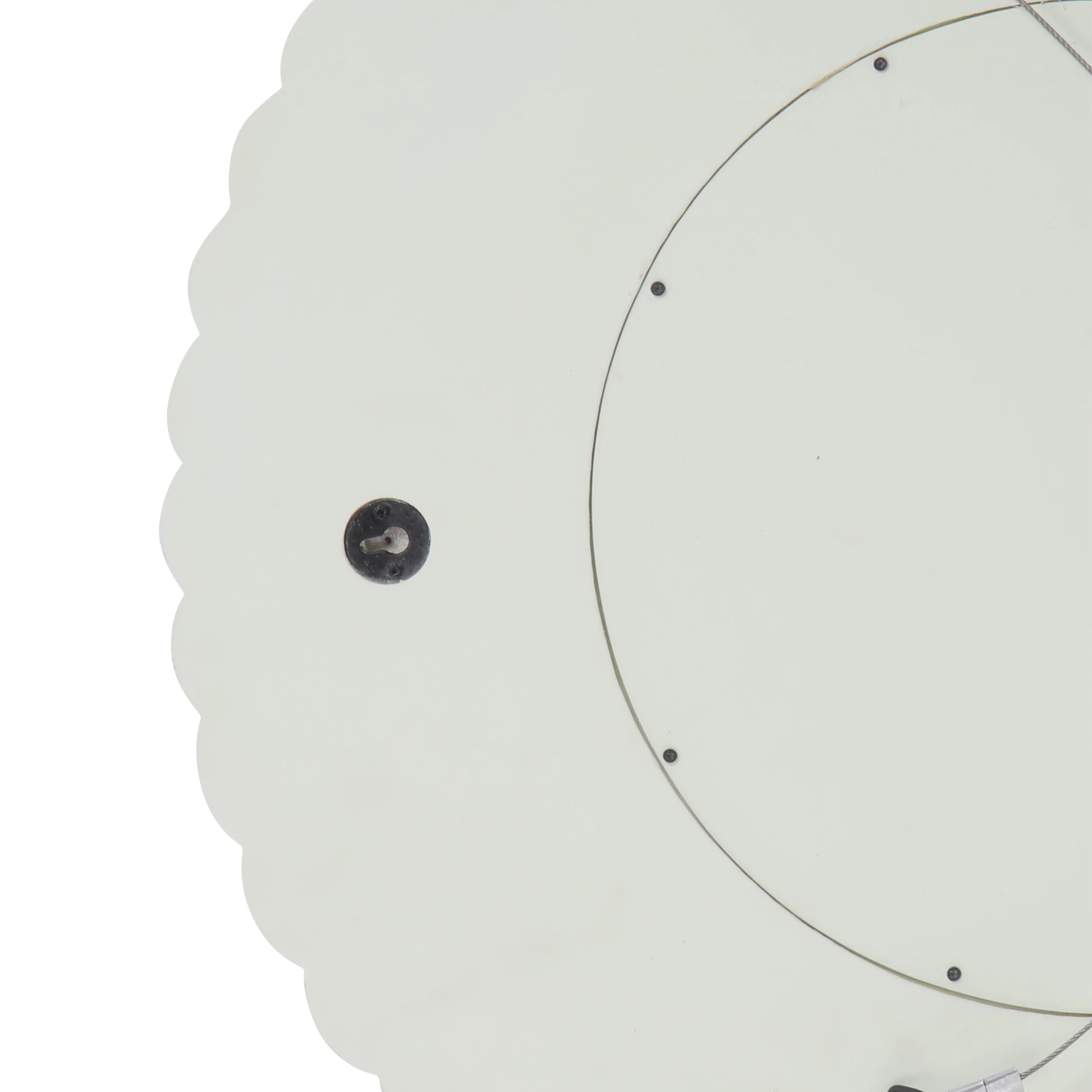 Harriet Modern Round Mirror with Carved Frame - furnishings