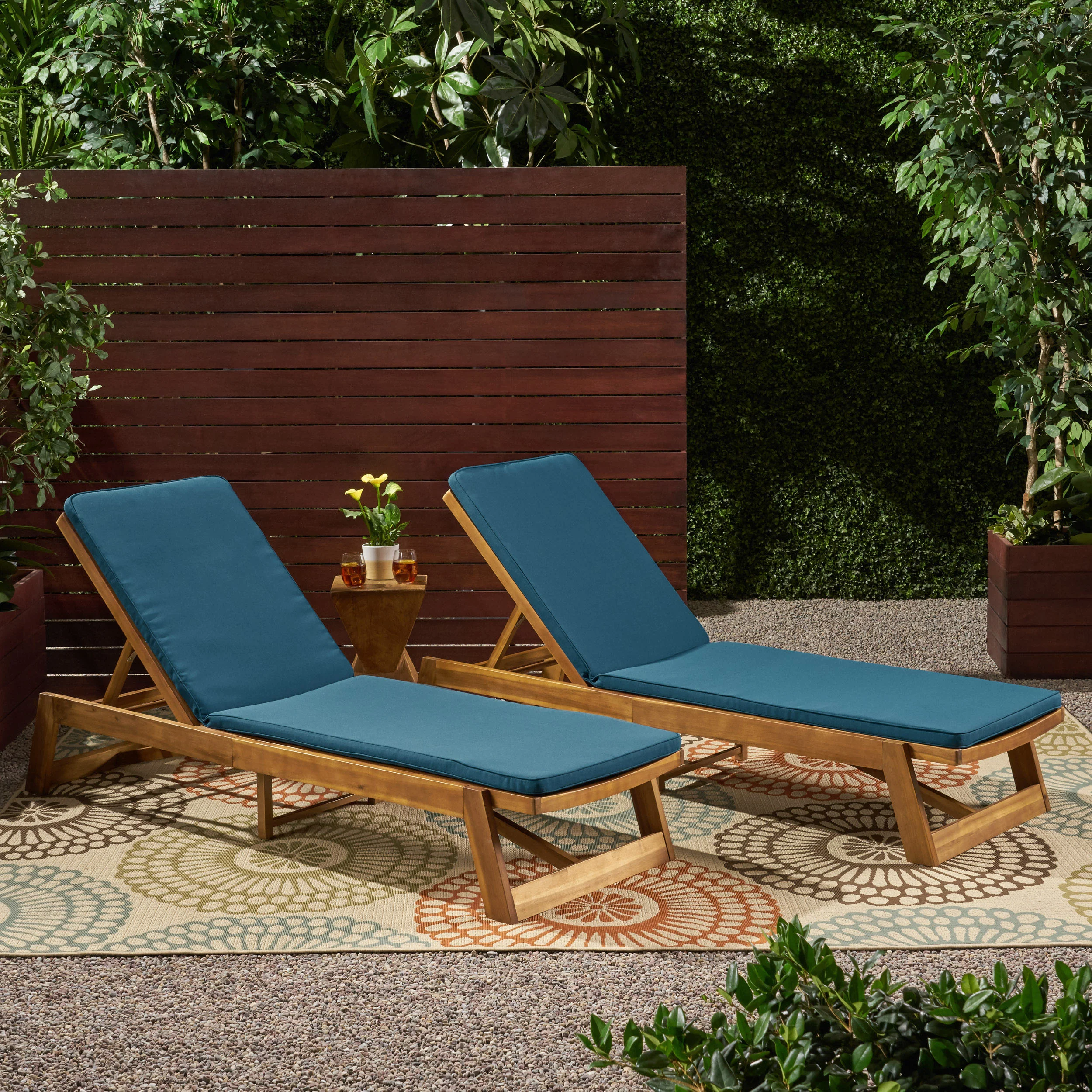 Addisyn Outdoor Fabric Chaise Lounge Cushion (Set of 2) - furnishings
