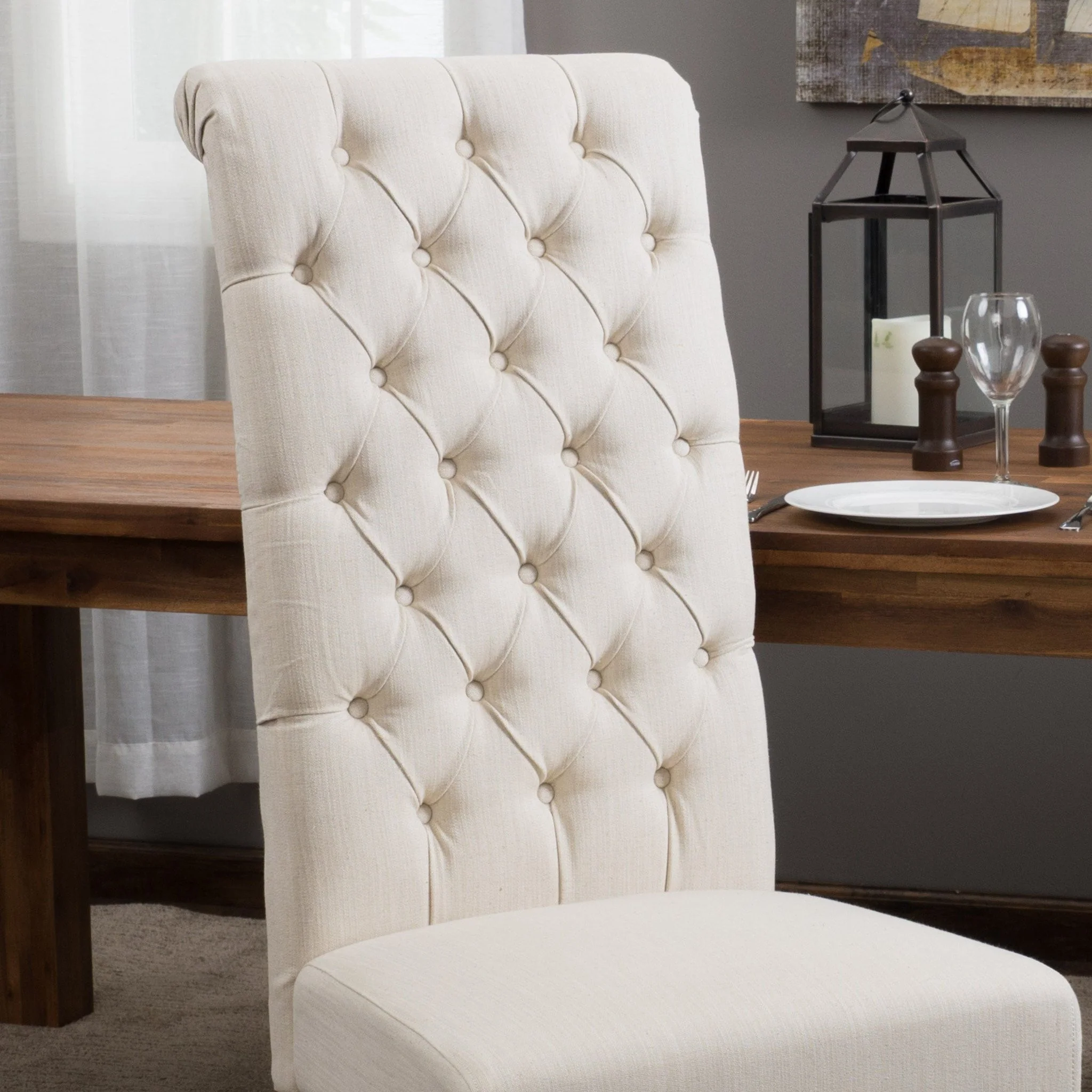 Cooper Tall Natural Fabric Dining Chair (Set of 2) - furnishings