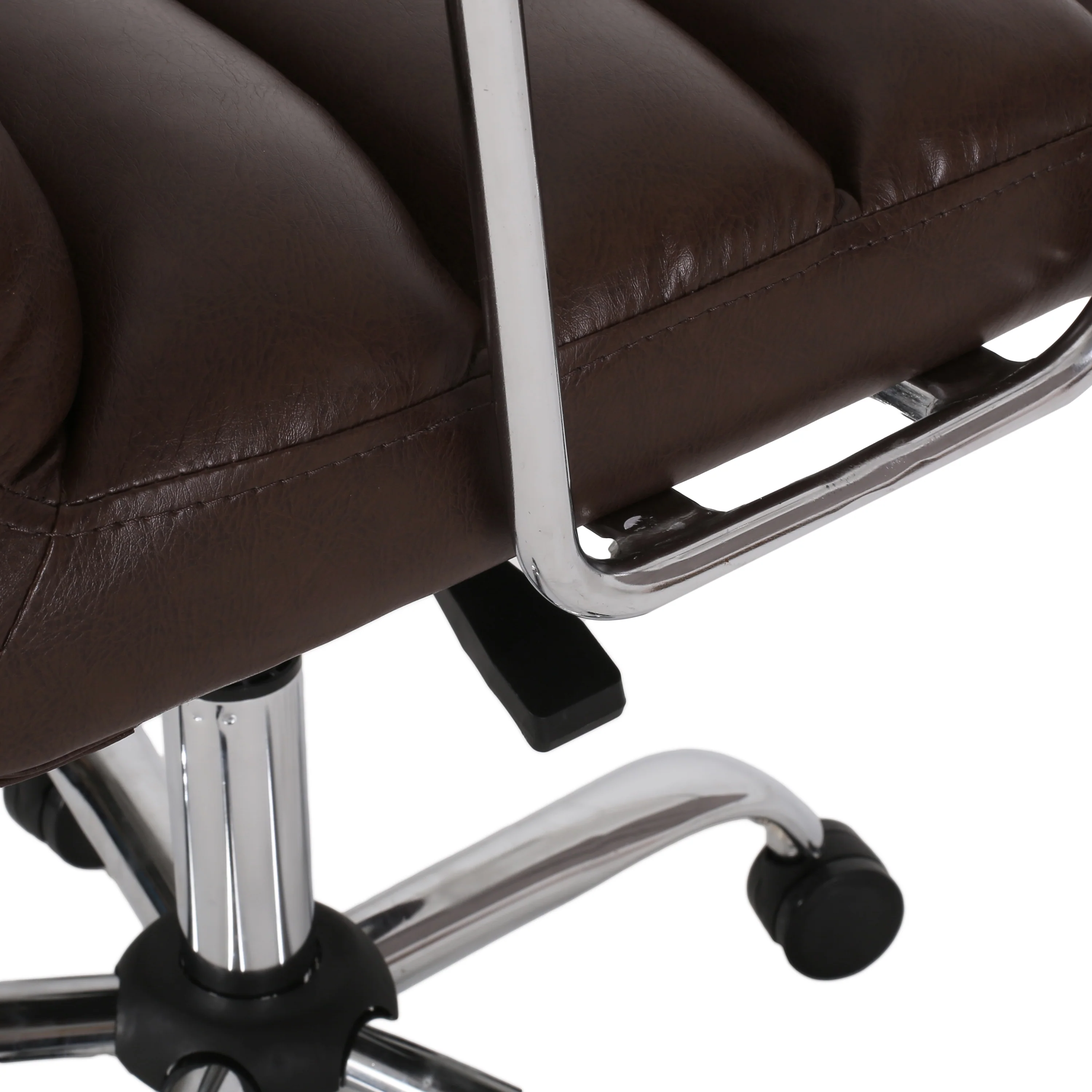 Gilmans Contemporary Faux Leather Channel Stitch Swivel Office Chair - furnishings