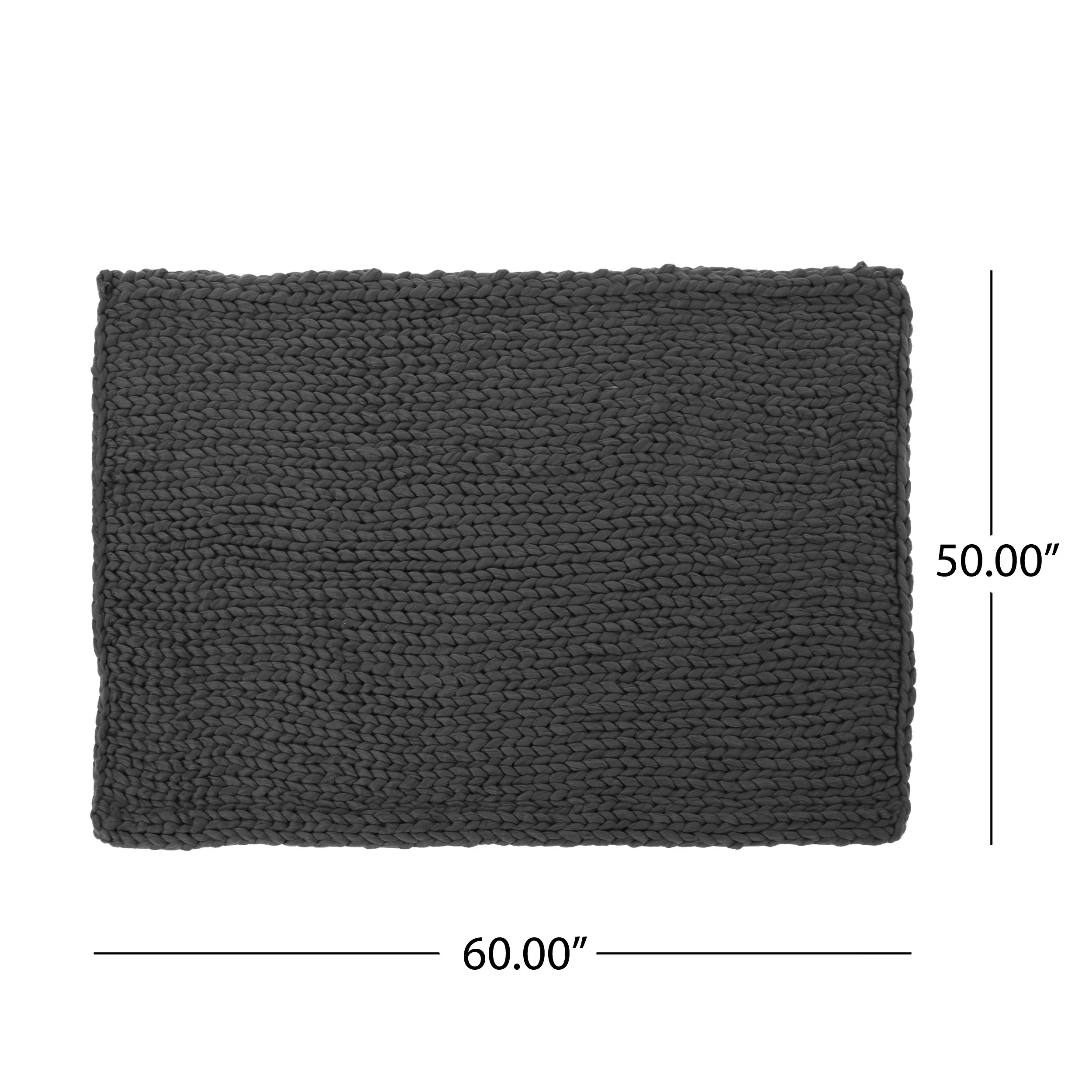 Jacqueline Modern Knit Stitch Fabric Rectangle Throw Blanket - furnishings