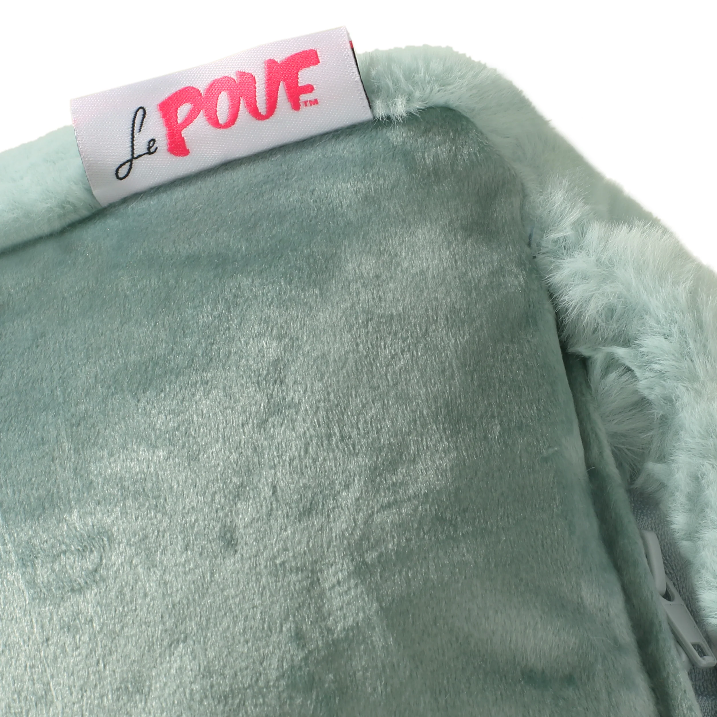 Pickerel Modern Glam Faux Fur Cube Pouf - furnishings