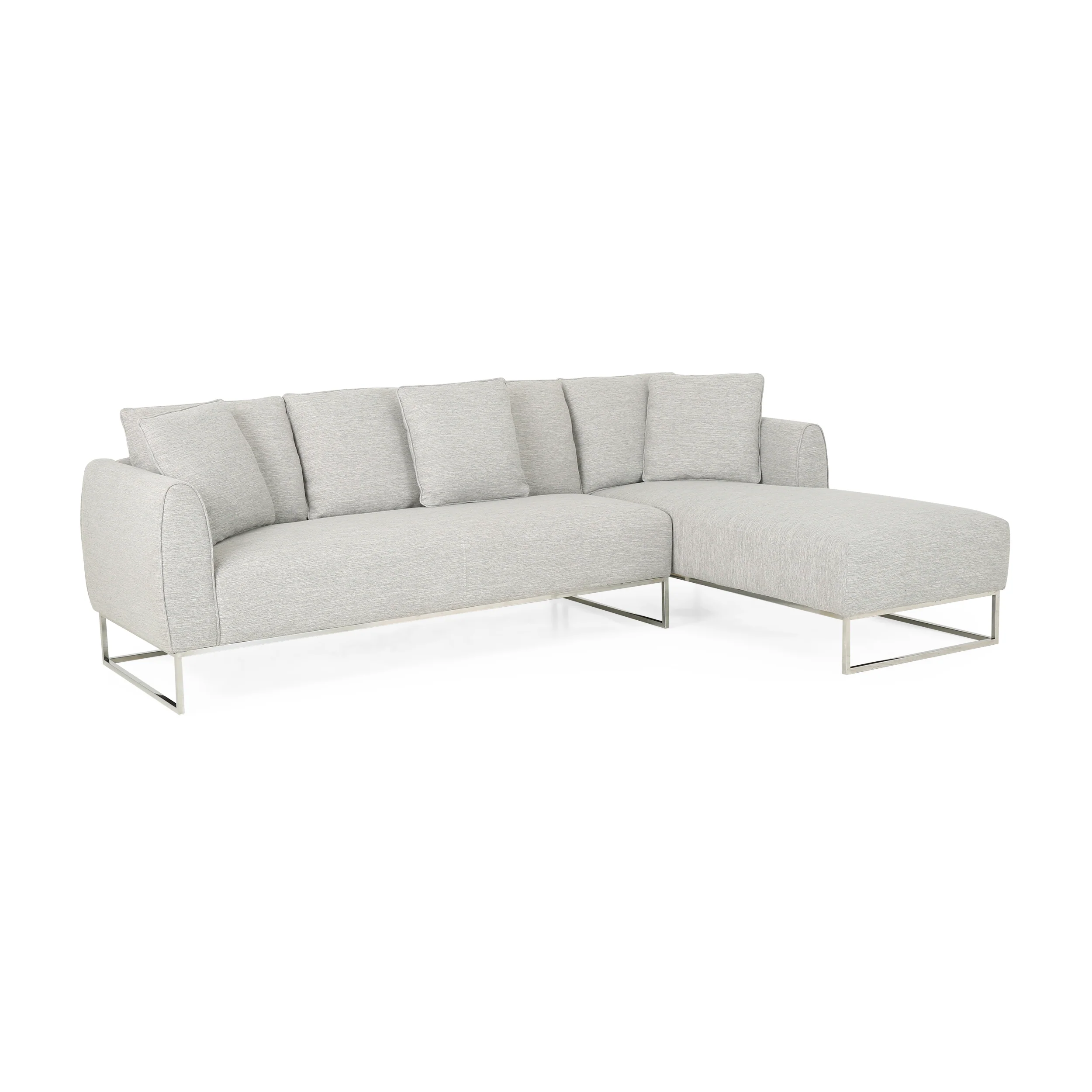 Clarke Contemporary Fabric 4 Seater Chaise Lounge Sectional Sofa - furnishings